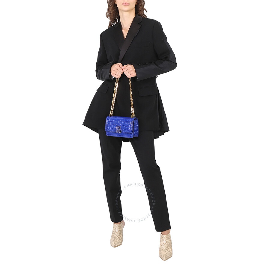 Burberry Knight Crocodile-Effect Leather Mini TB Bag - 2