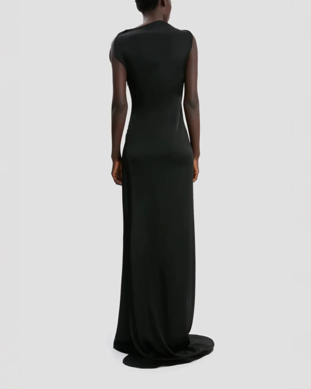 SPLIT SIDE DRESS IN BLACK - 4