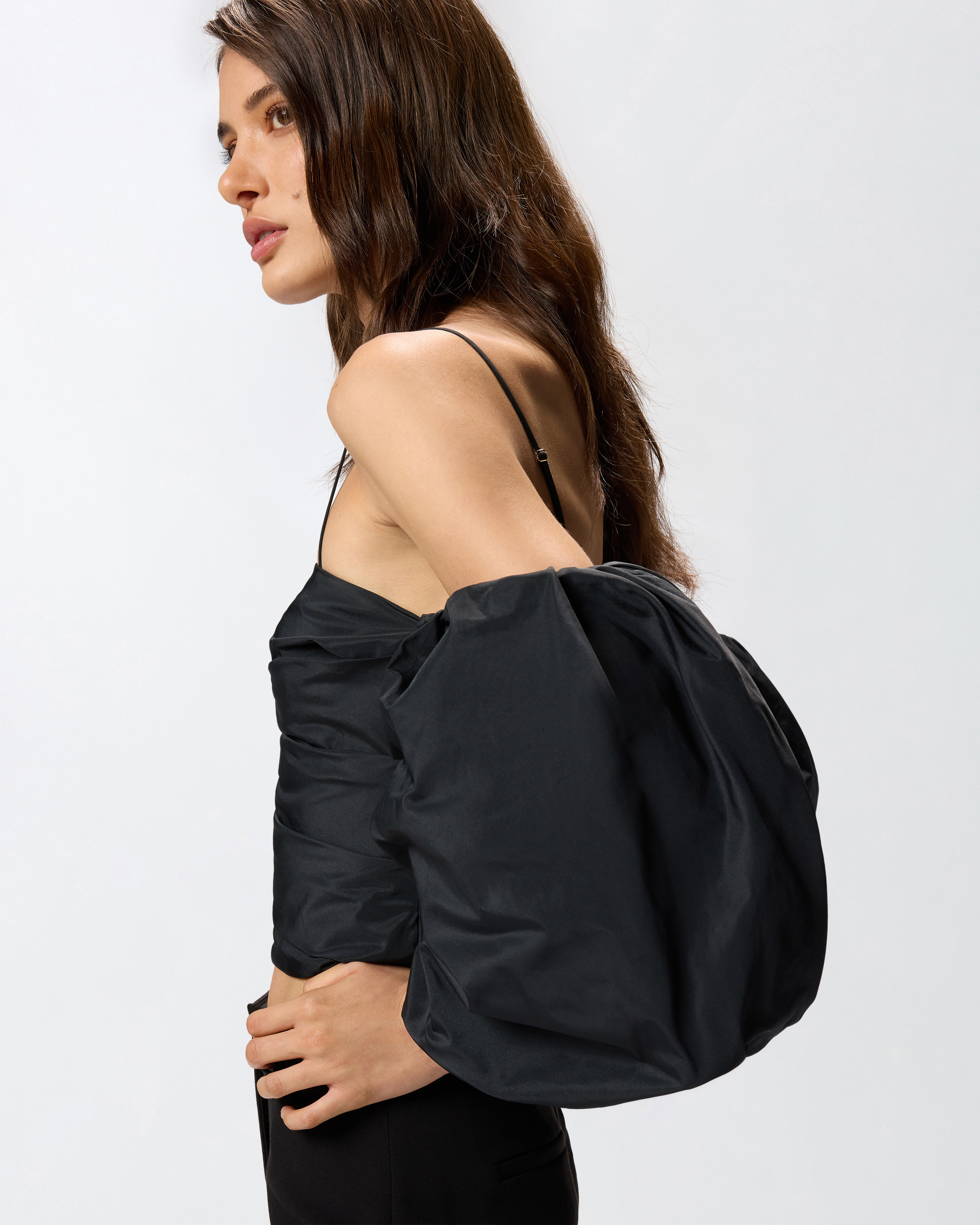 CROP TOP WITH PUFF SLEEVES - 5