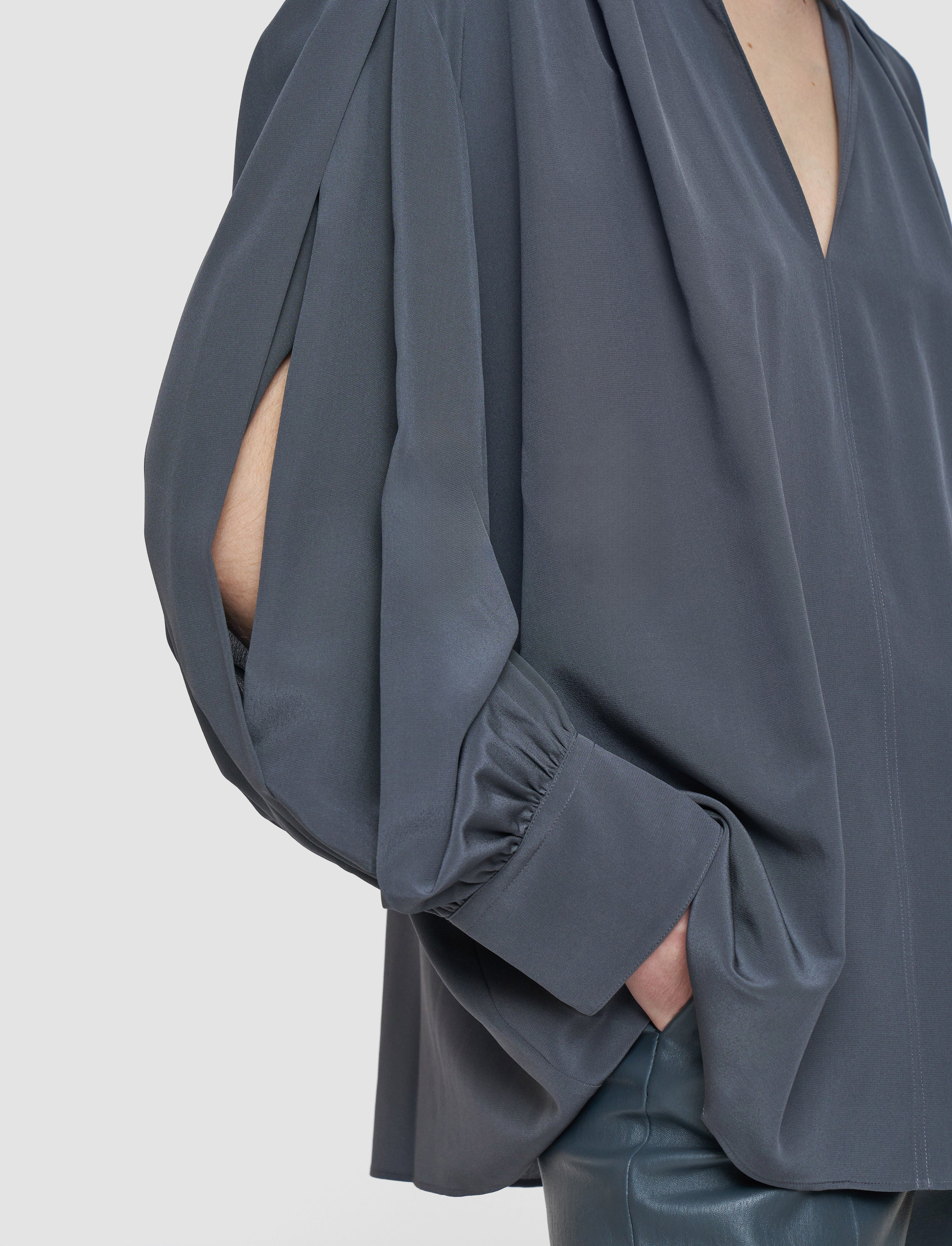 Blondel Crepe de Chine Silk Blouse - 4
