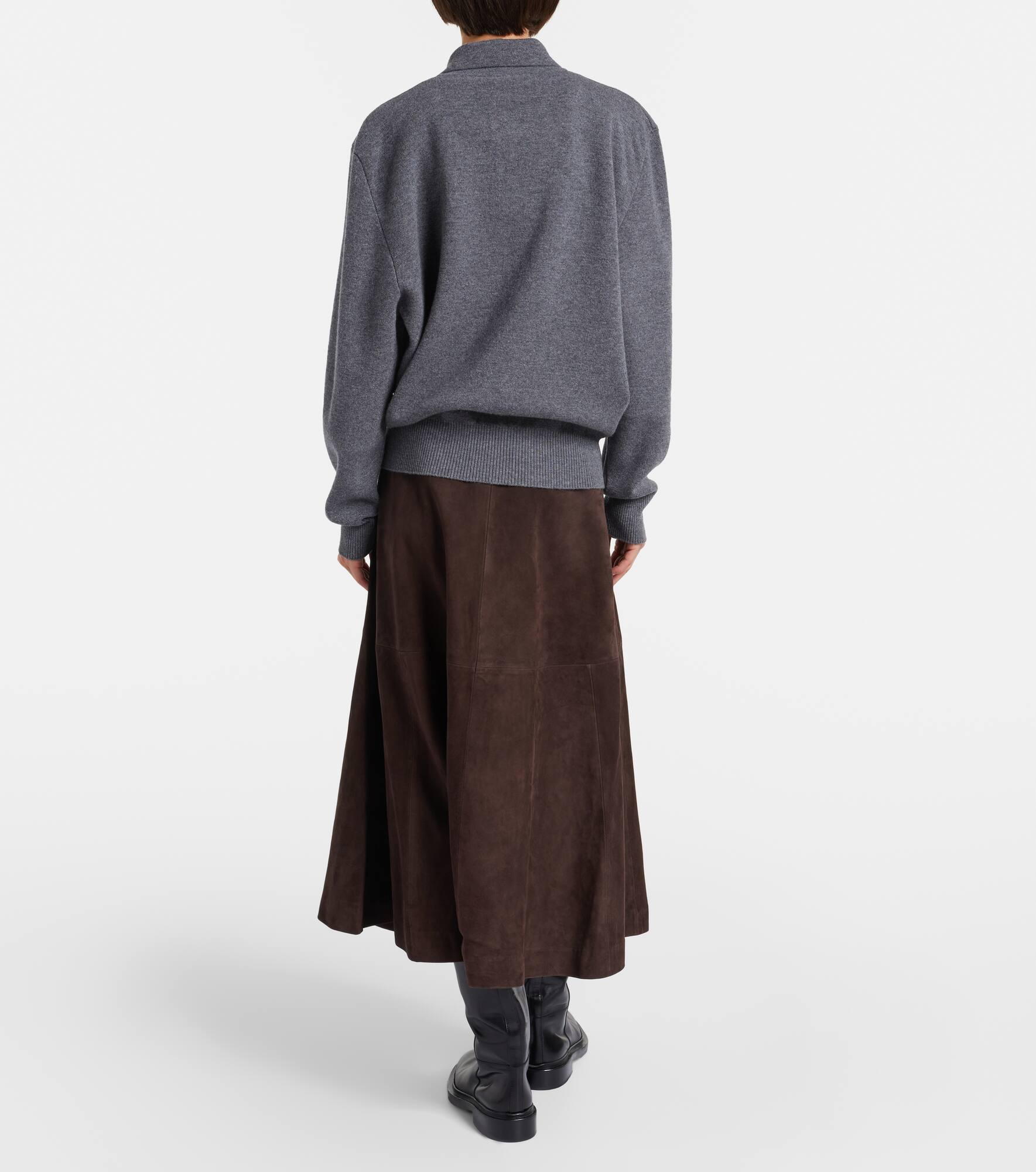 Wool and cashmere polo sweater - 3