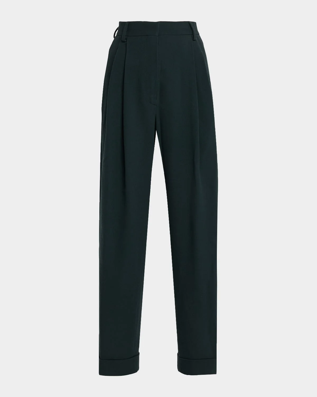Partan Pleated Straight-Leg Ankle Pants - 1