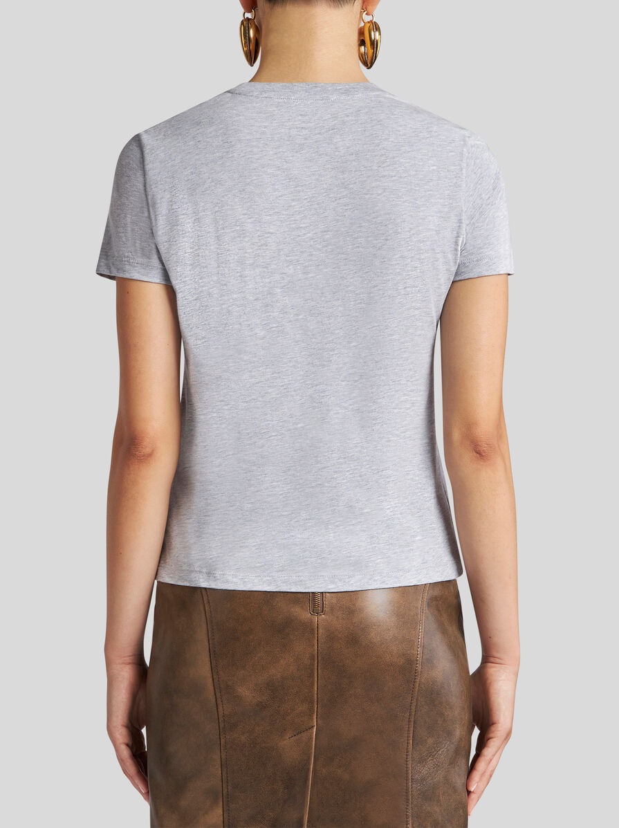 T-SHIRT WITH EMBROIDERED PEGASO AND MONOGRAM - 4