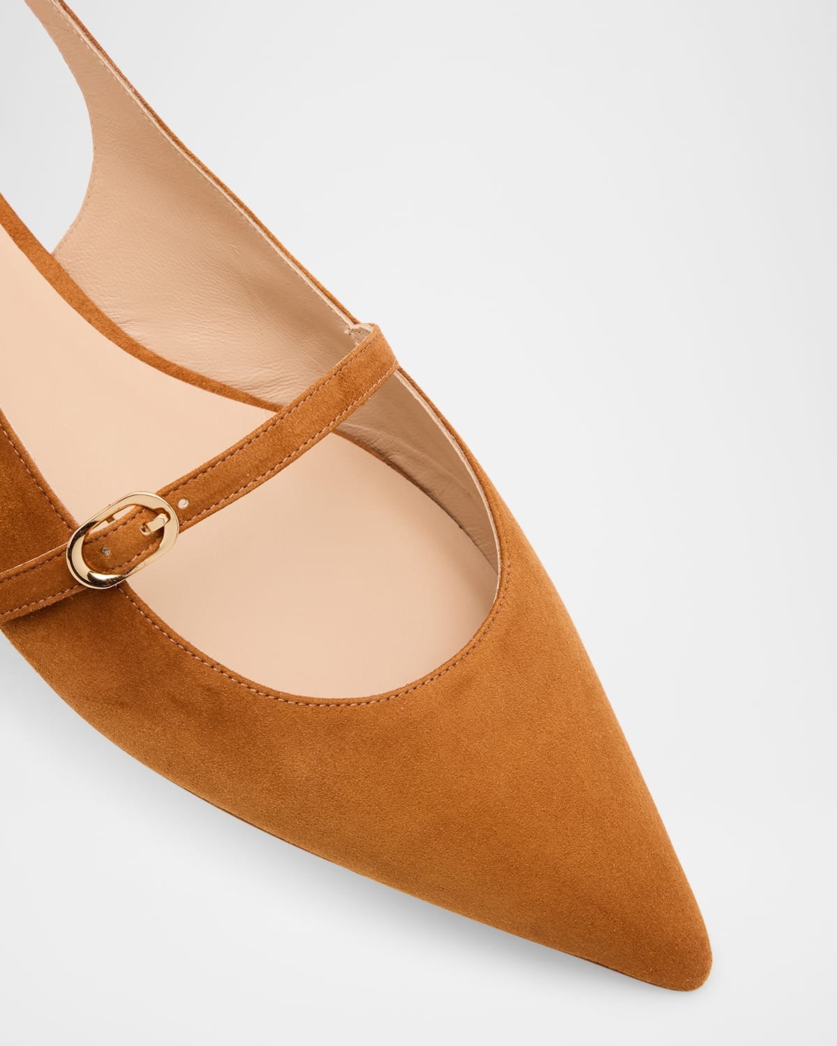 Emilia Suede Mary Jane Slingback Ballerina Flats - 6