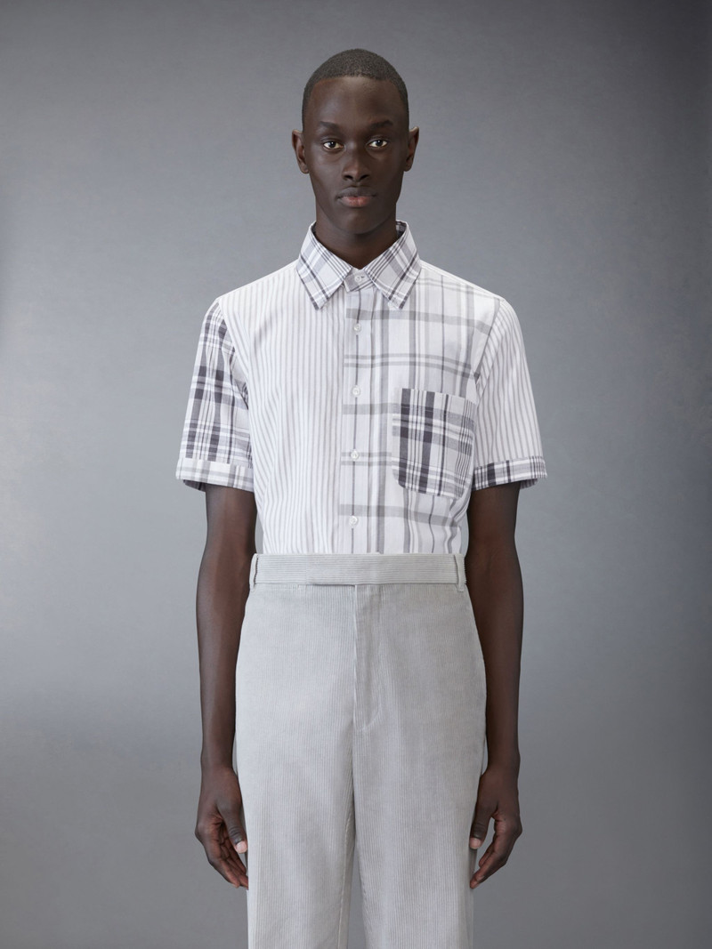 FUNMIX MADRAS COTTON SHORT 소매 SHIRT - 1