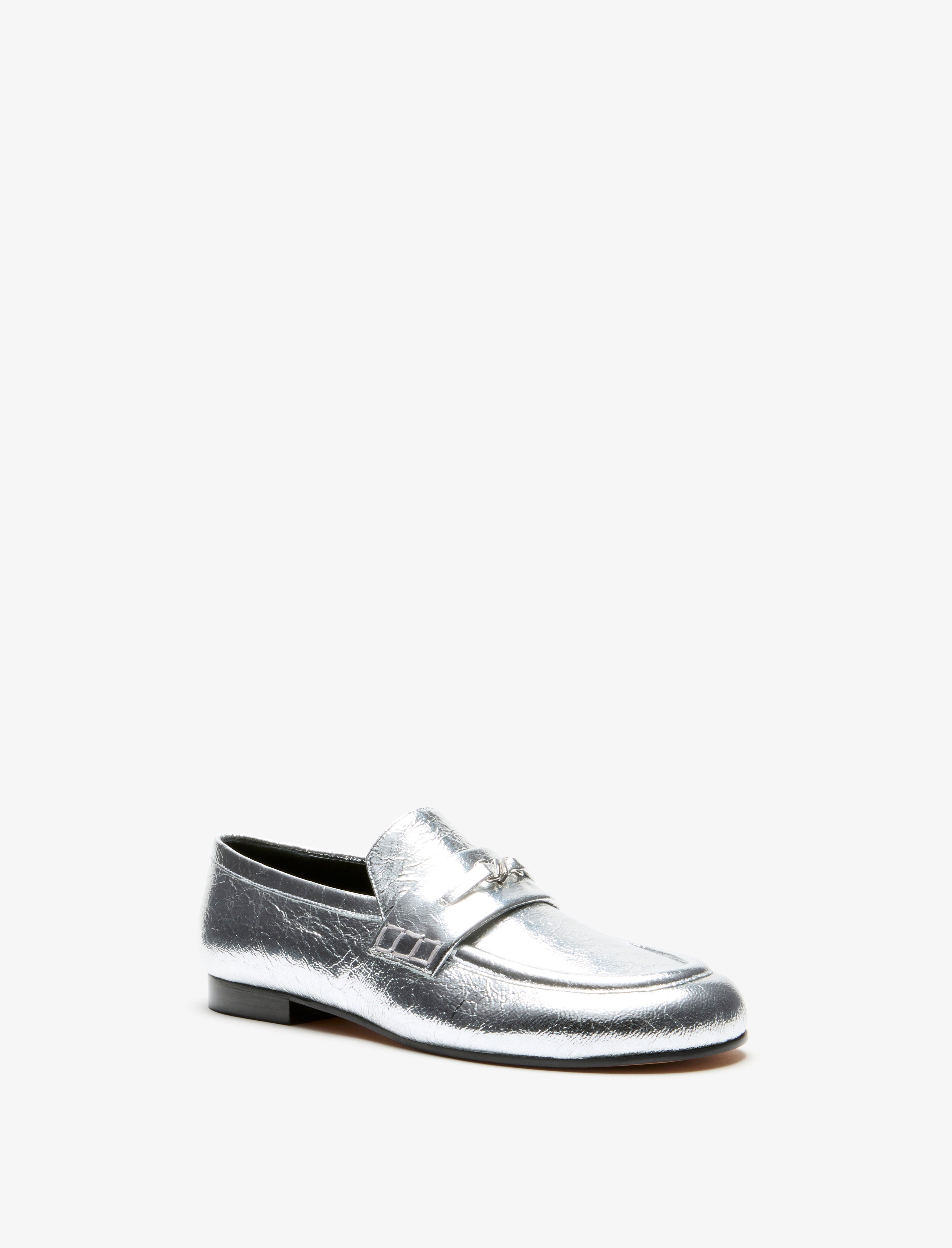 Mini Monogram Loafers in Crinkled Metallic - 2