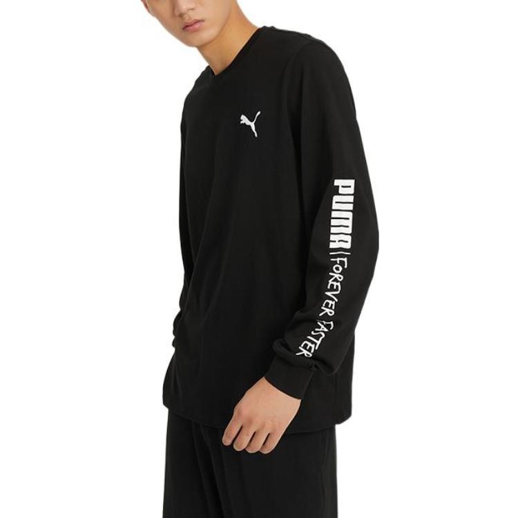 PUMA Handwriting Long Sleeve T-Shirt 'Black' 539531-01 - 4