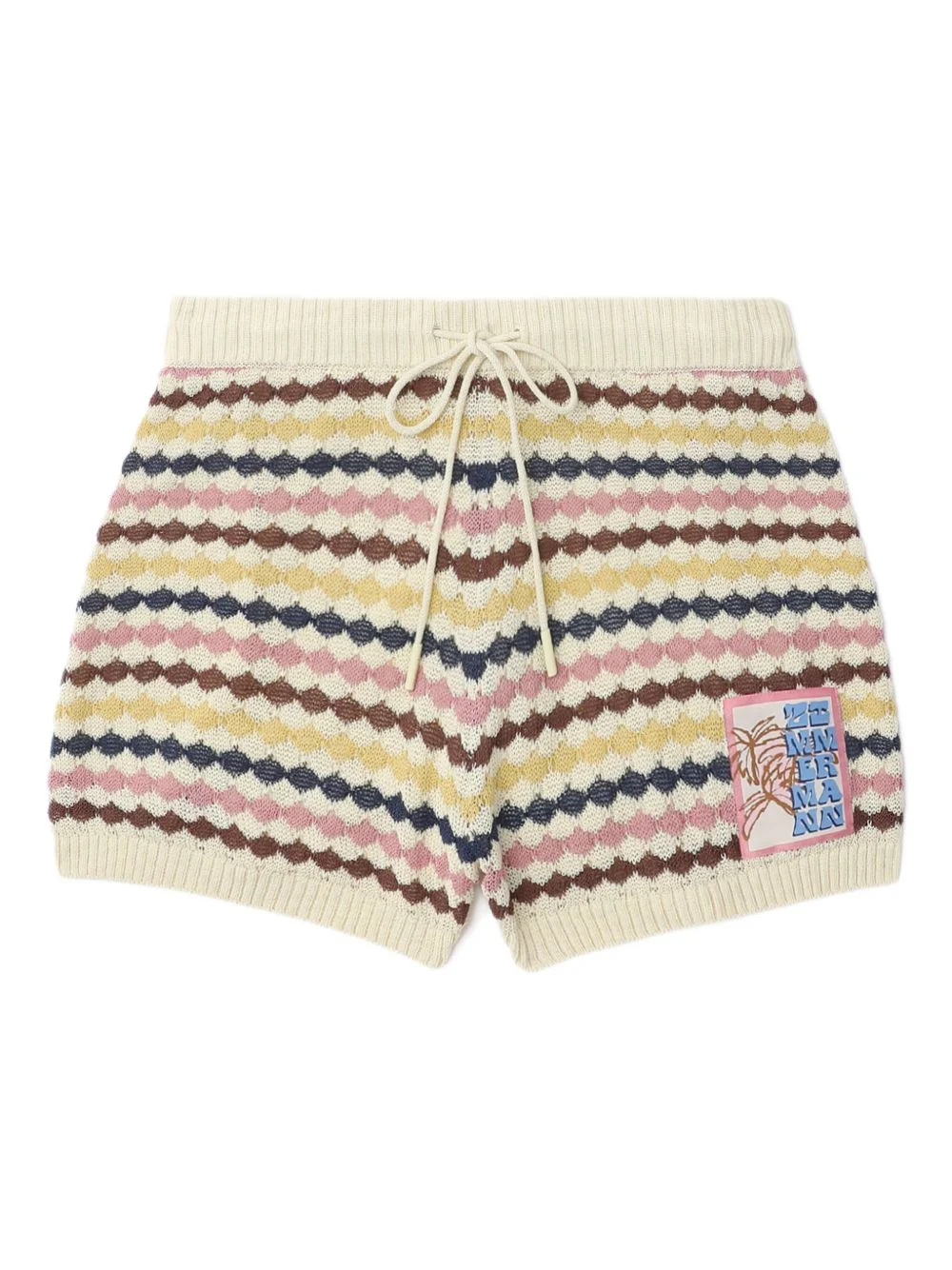 drawstring knitted shorts - 1