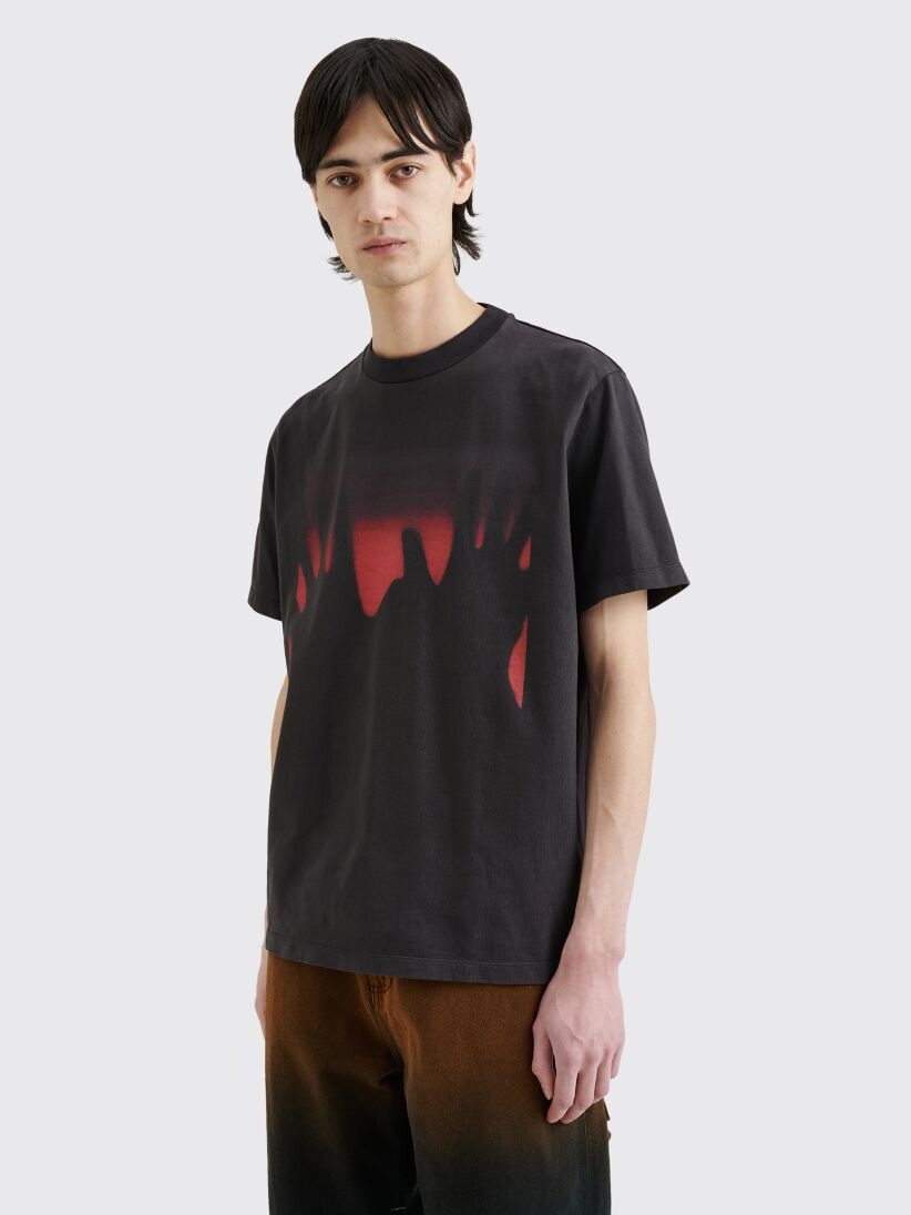 Our Legacy OUR LEGACY BOX T-SHIRT RED TASTE OF HANDS PRINT