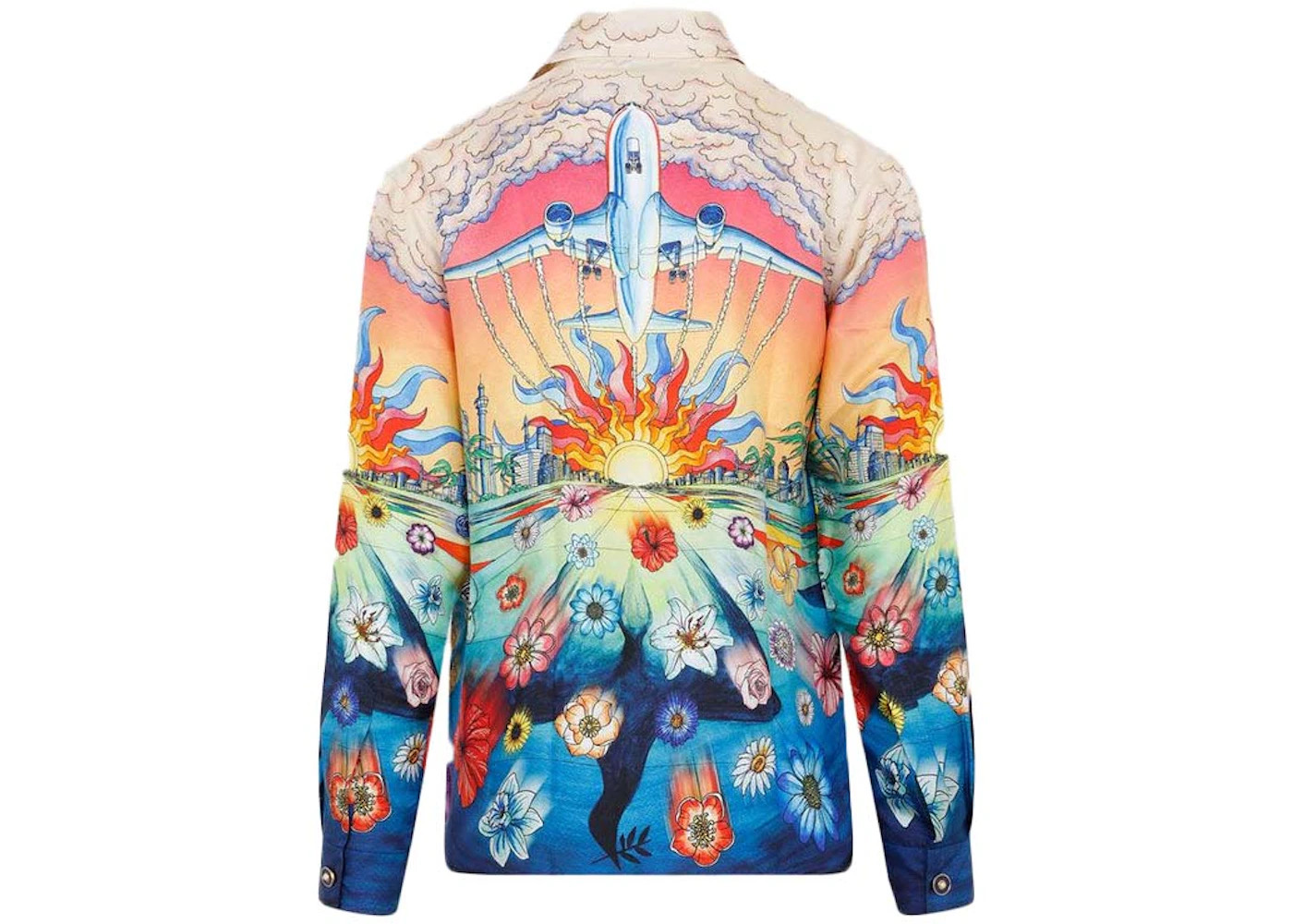 Casablanca Graphic-Print Silk Shirt Multicolour - 2