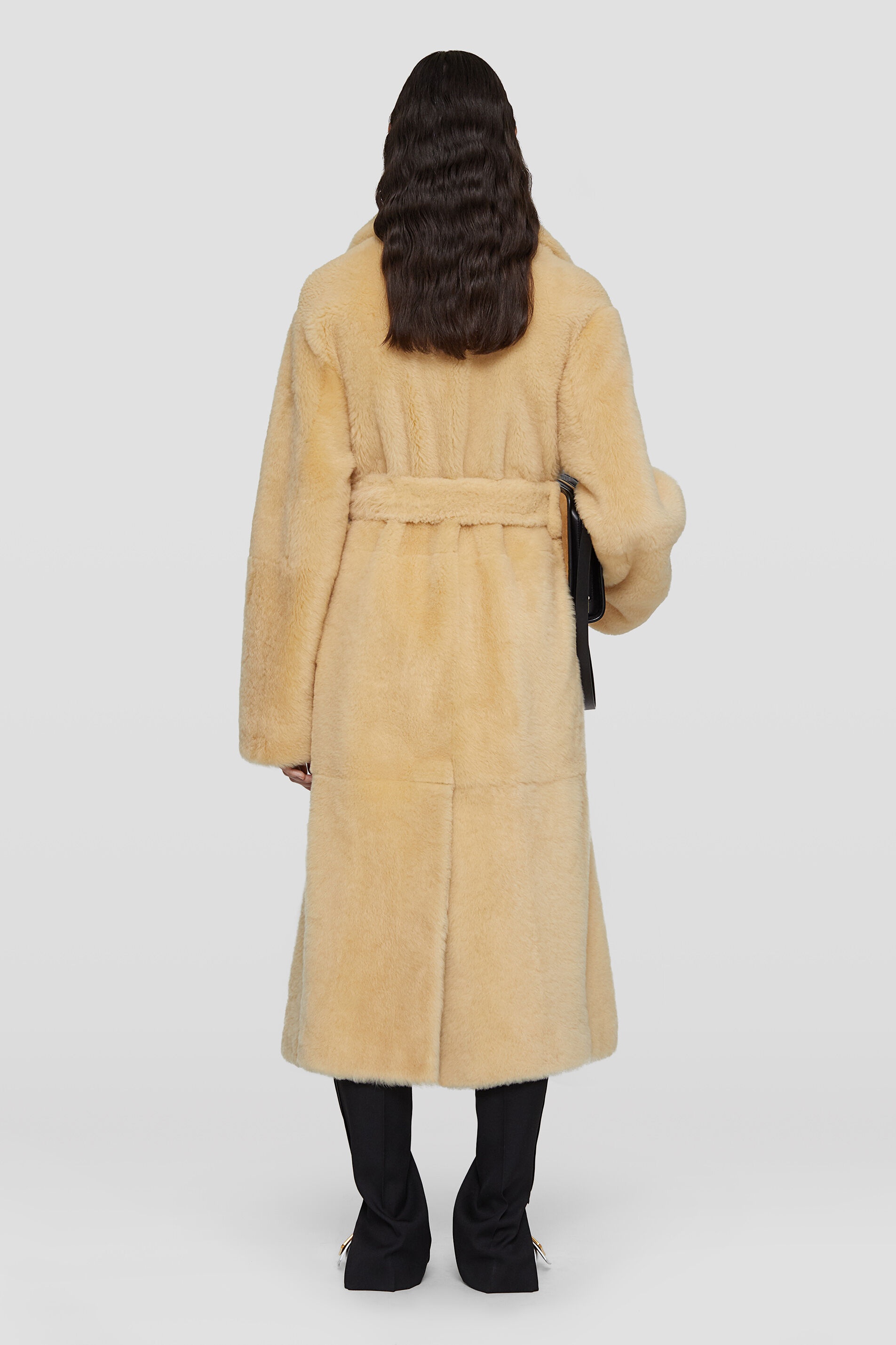 Belted Shearling Coat - 4