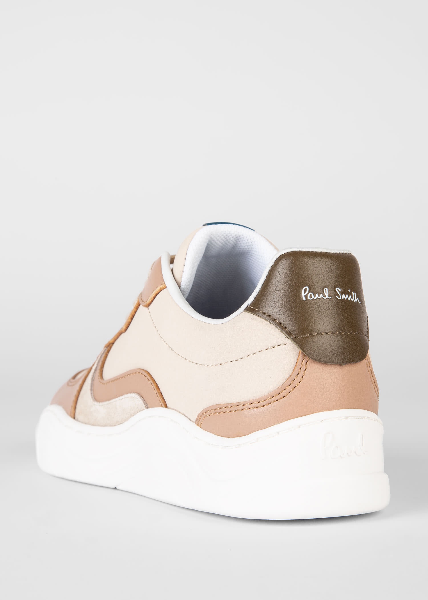 Beige Leather 'Eden' Trainers - 5