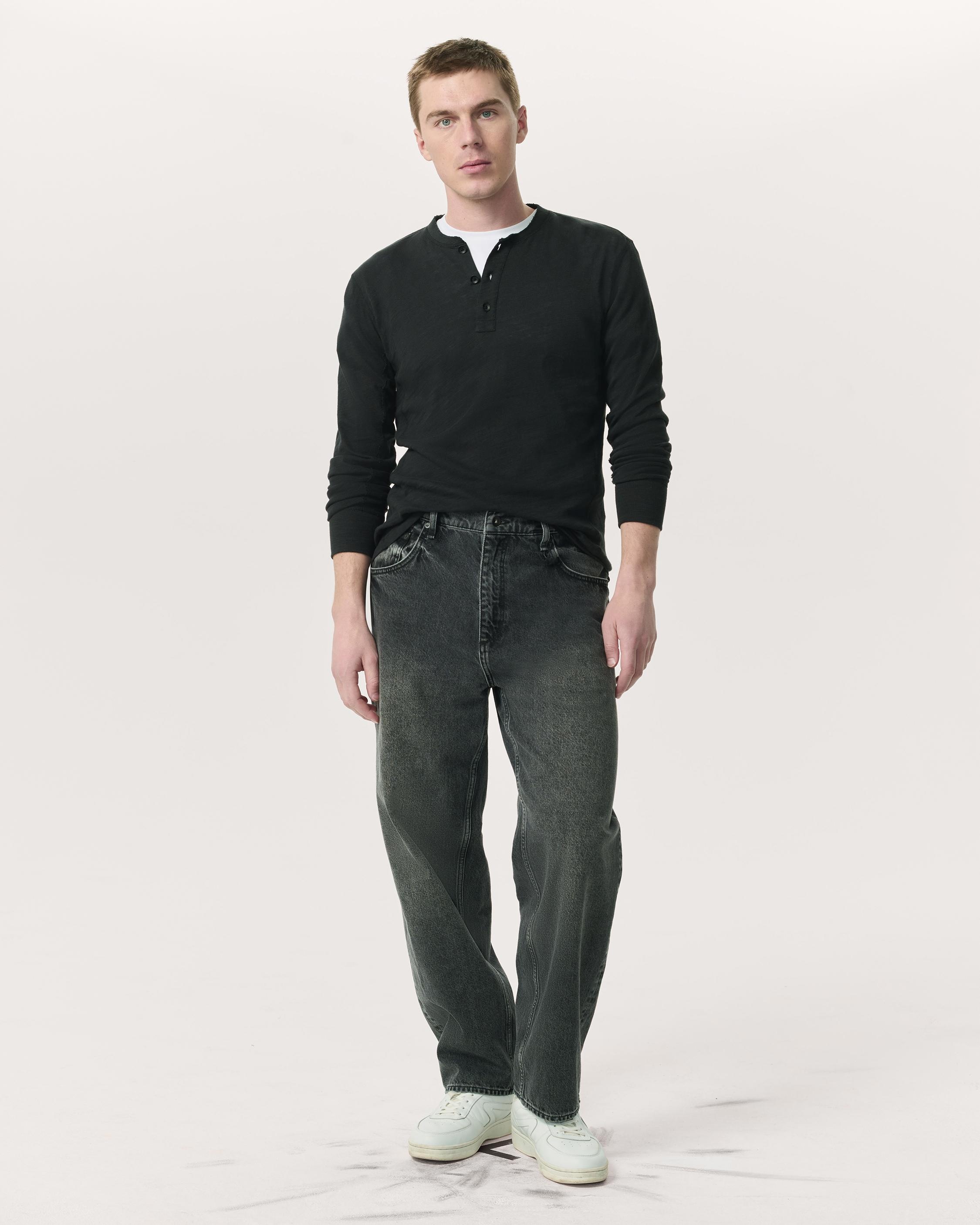 Classic Flame Long Sleeve Henley
Cotton T-Shirt - 4