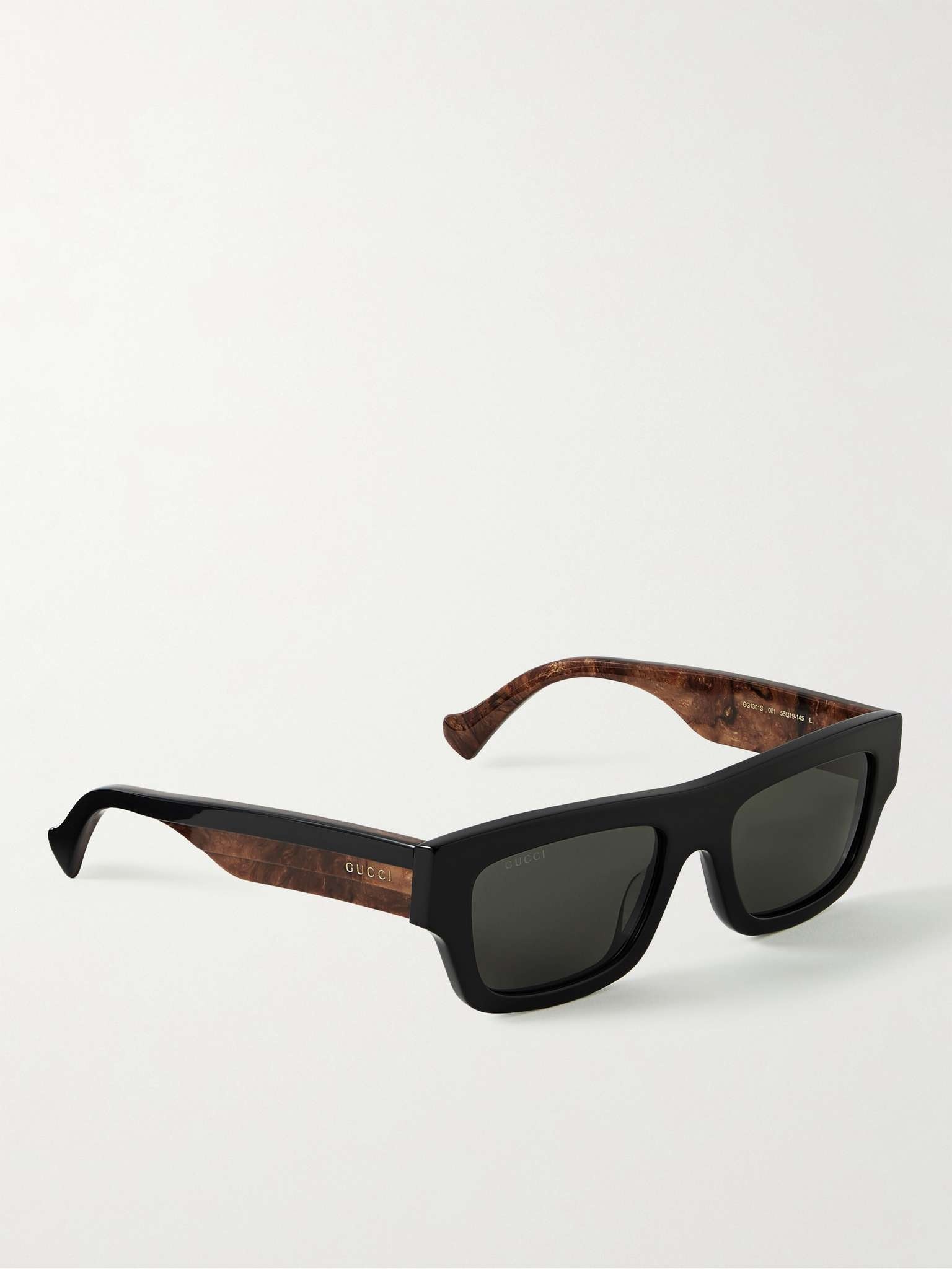 Rectangular-Frame Tortoiseshell Acetate Sunglasses - 3