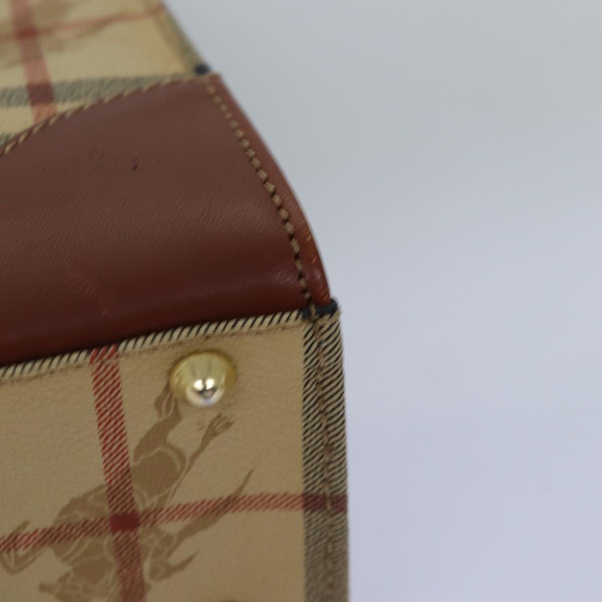 Burberry Nova Check Hand Bag Pvc Beige - 16