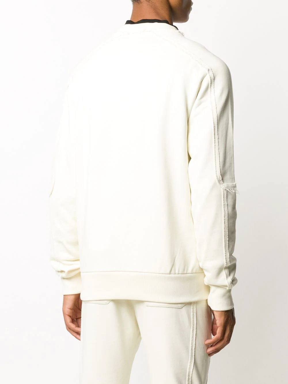 frayed-edge cotton sweatshirt - 4