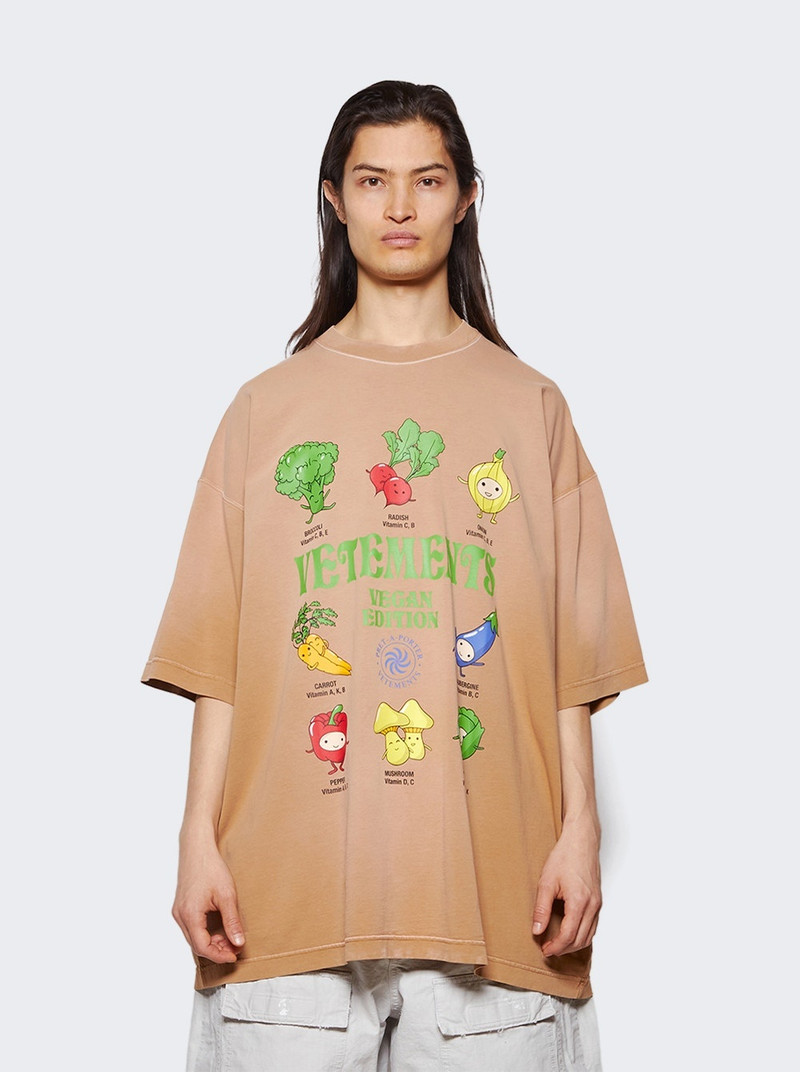 Vegan Logo T-Shirt Beige 3