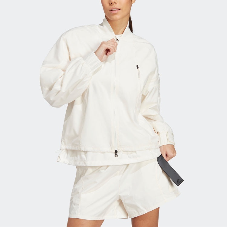 (WMNS) adidas City Escape Loose Track Tops 'White' IA2135 - 2