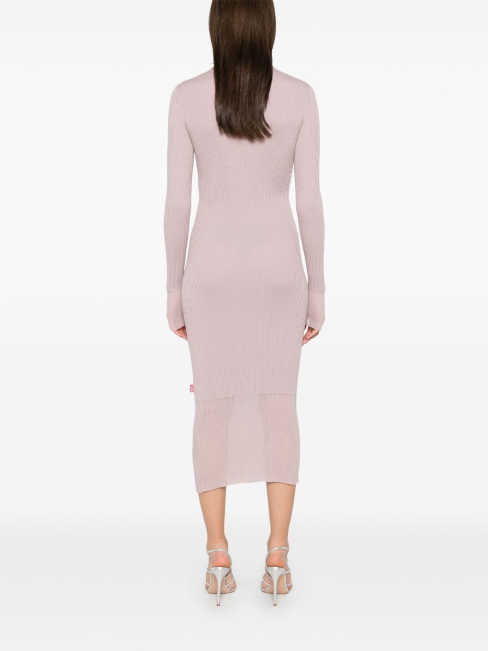 ribbed-knit midi dress - 4