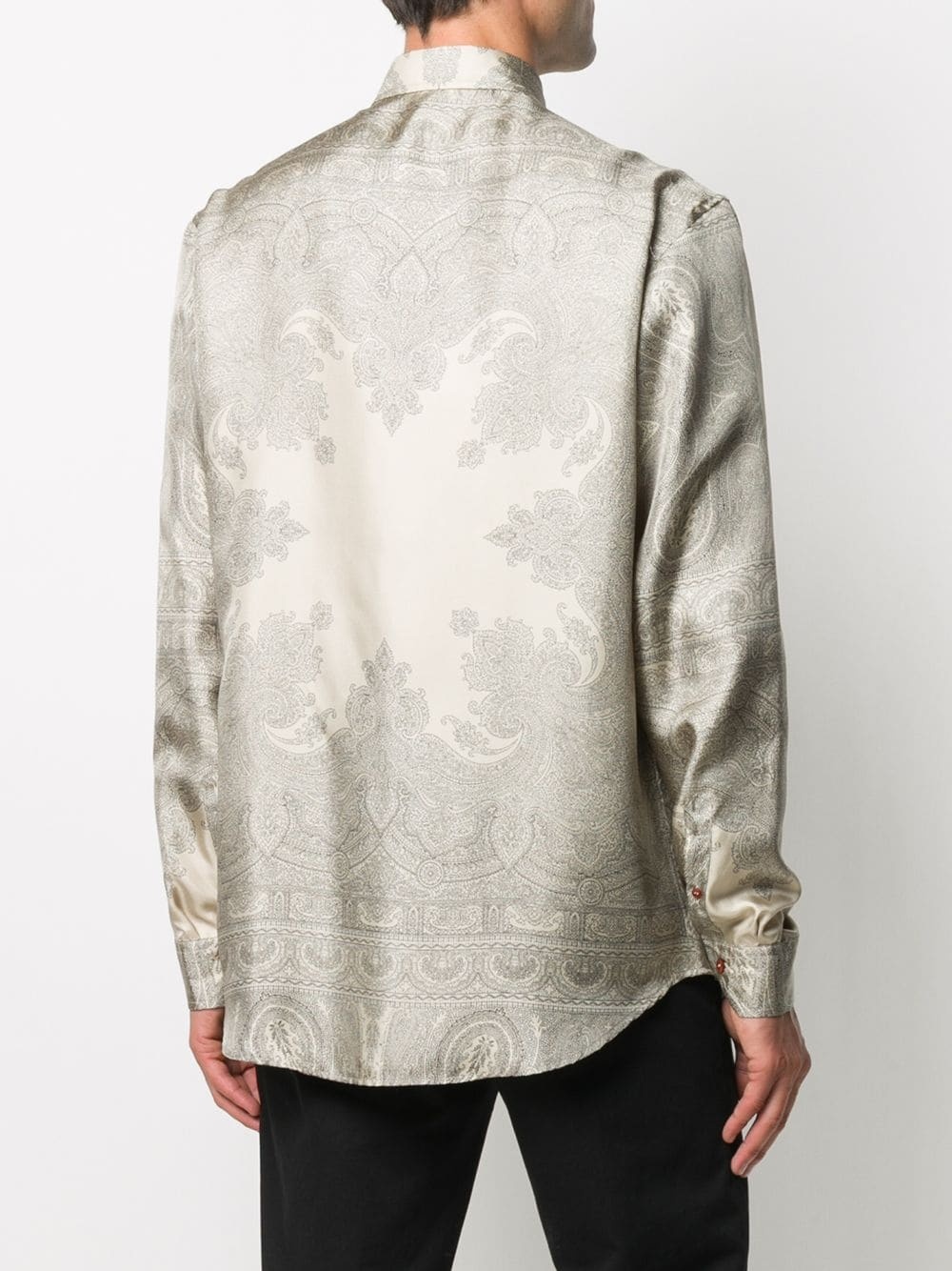 paisley-print satin shirt - 4