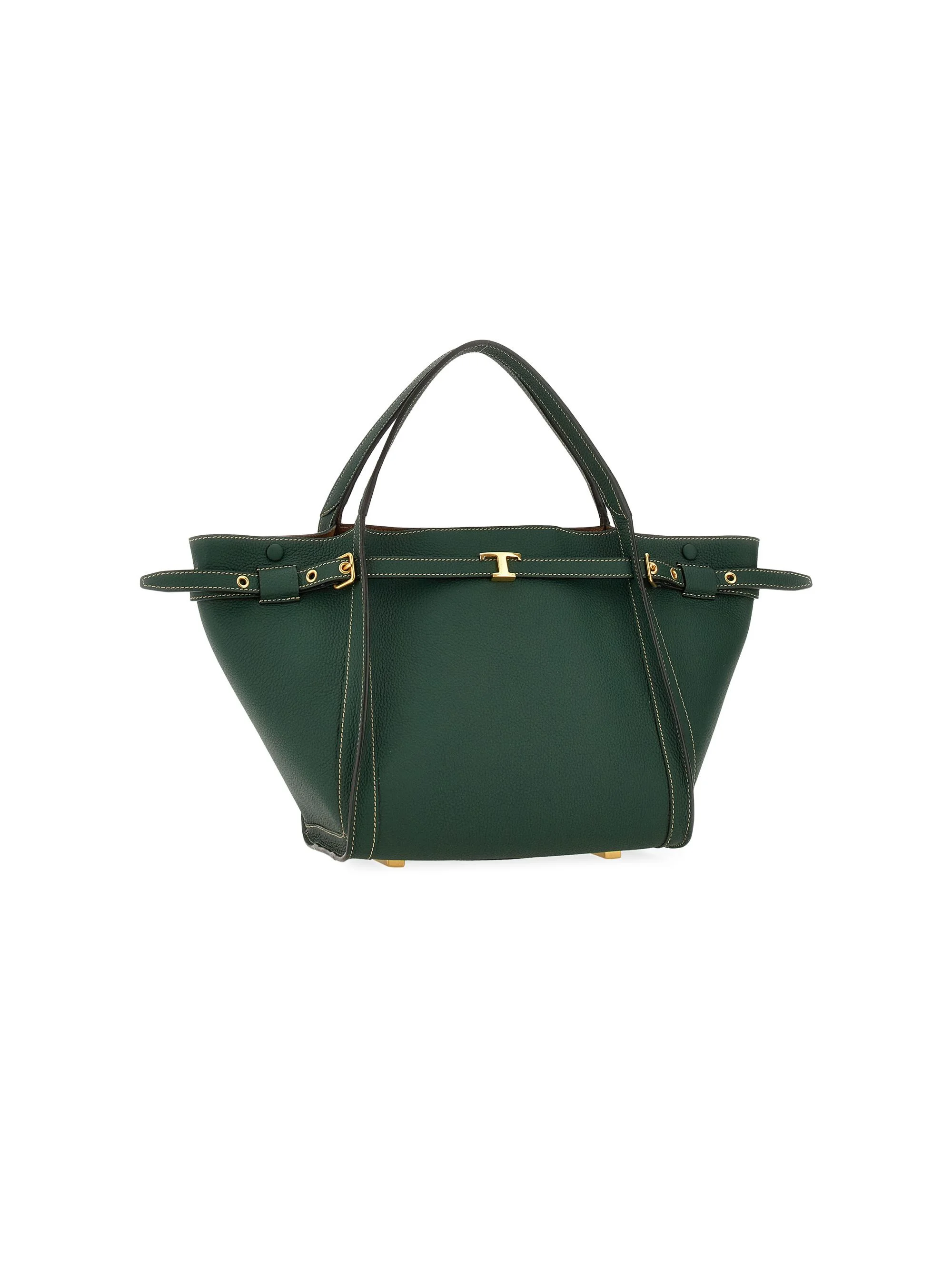 Women's Small Leather Shopper Tote Bag - Sycamore - 1