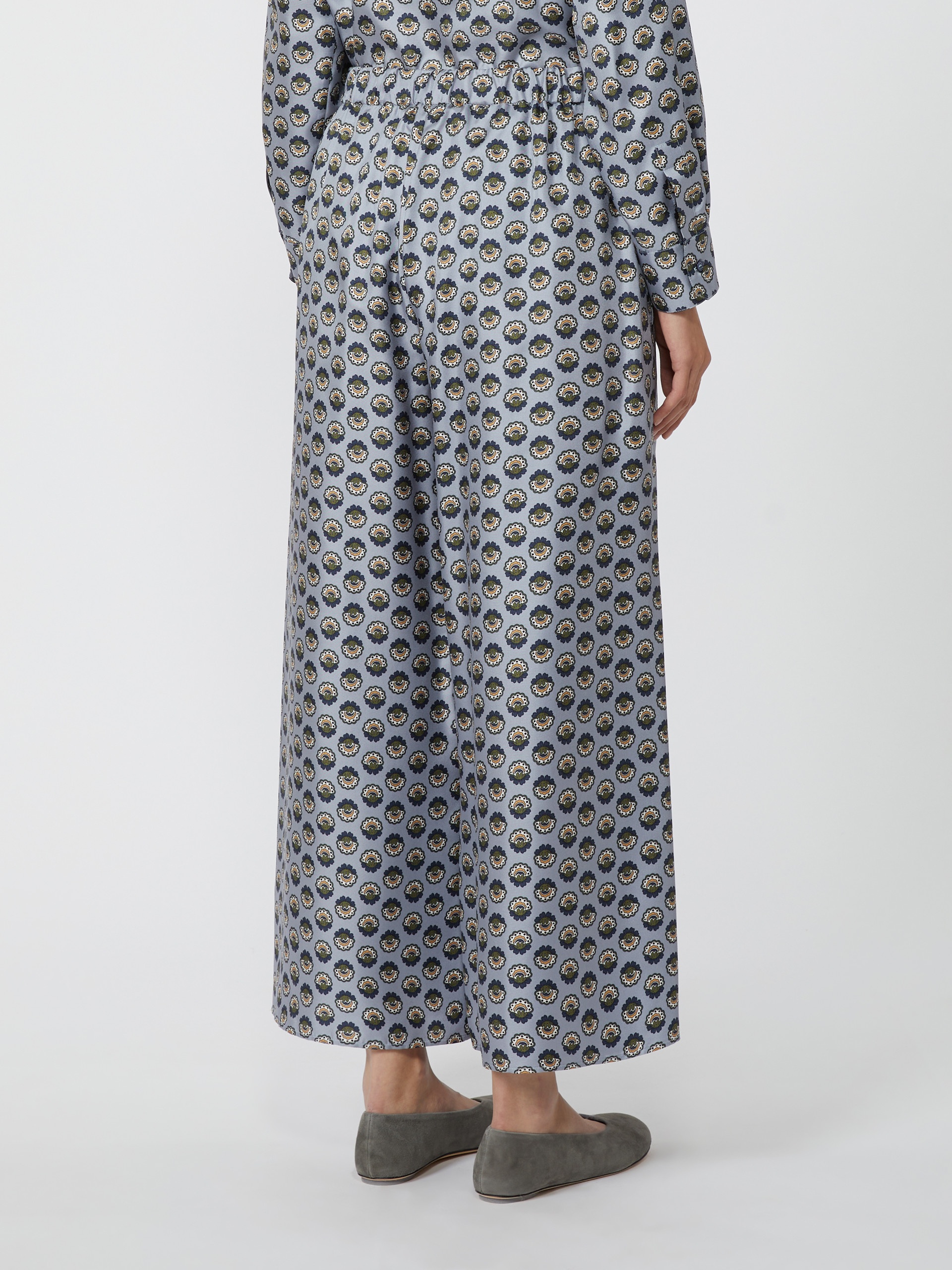 TORTONA Wide-fit silk trousers - 4