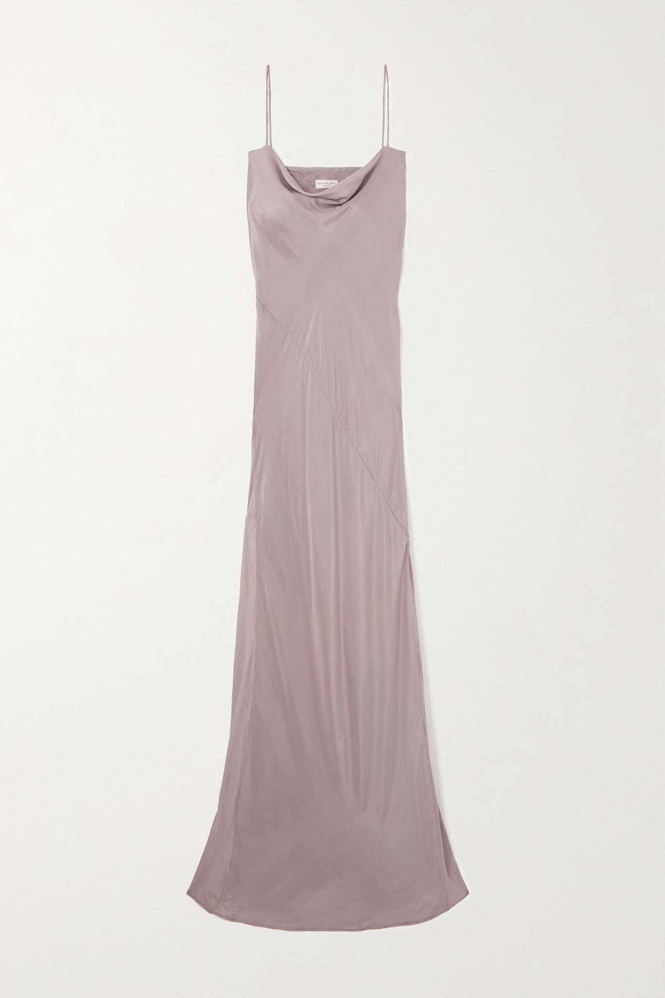 Deryl draped silk-habotai dress - 1