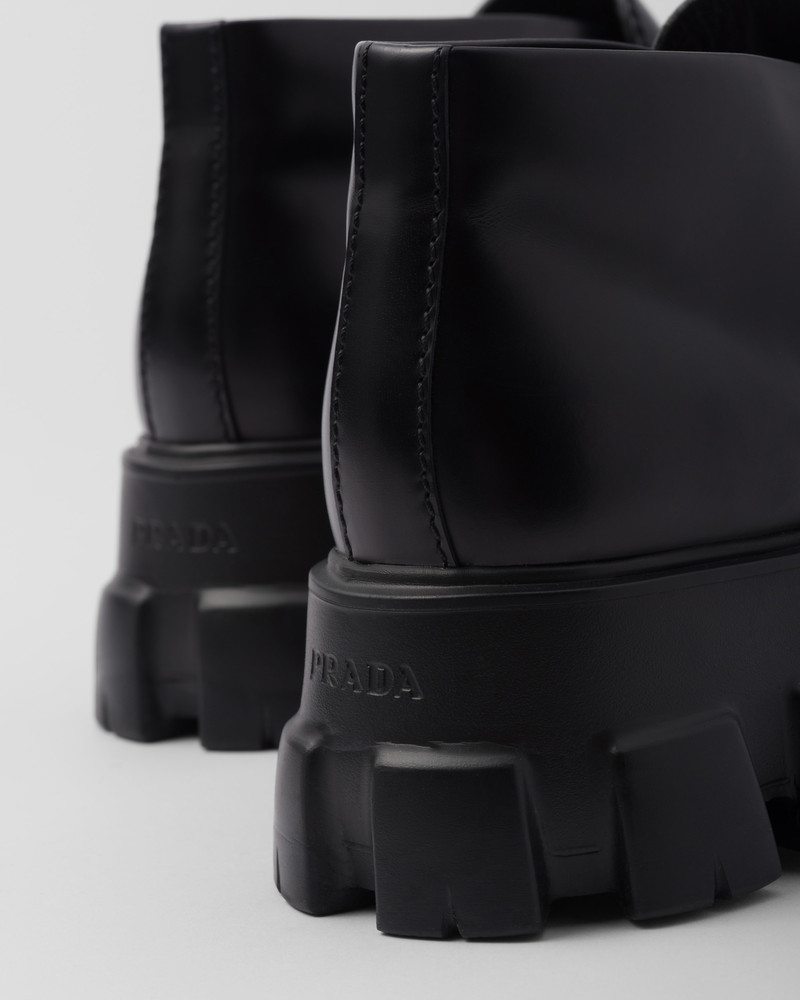 Monolith brushed leather flatform loafers 7