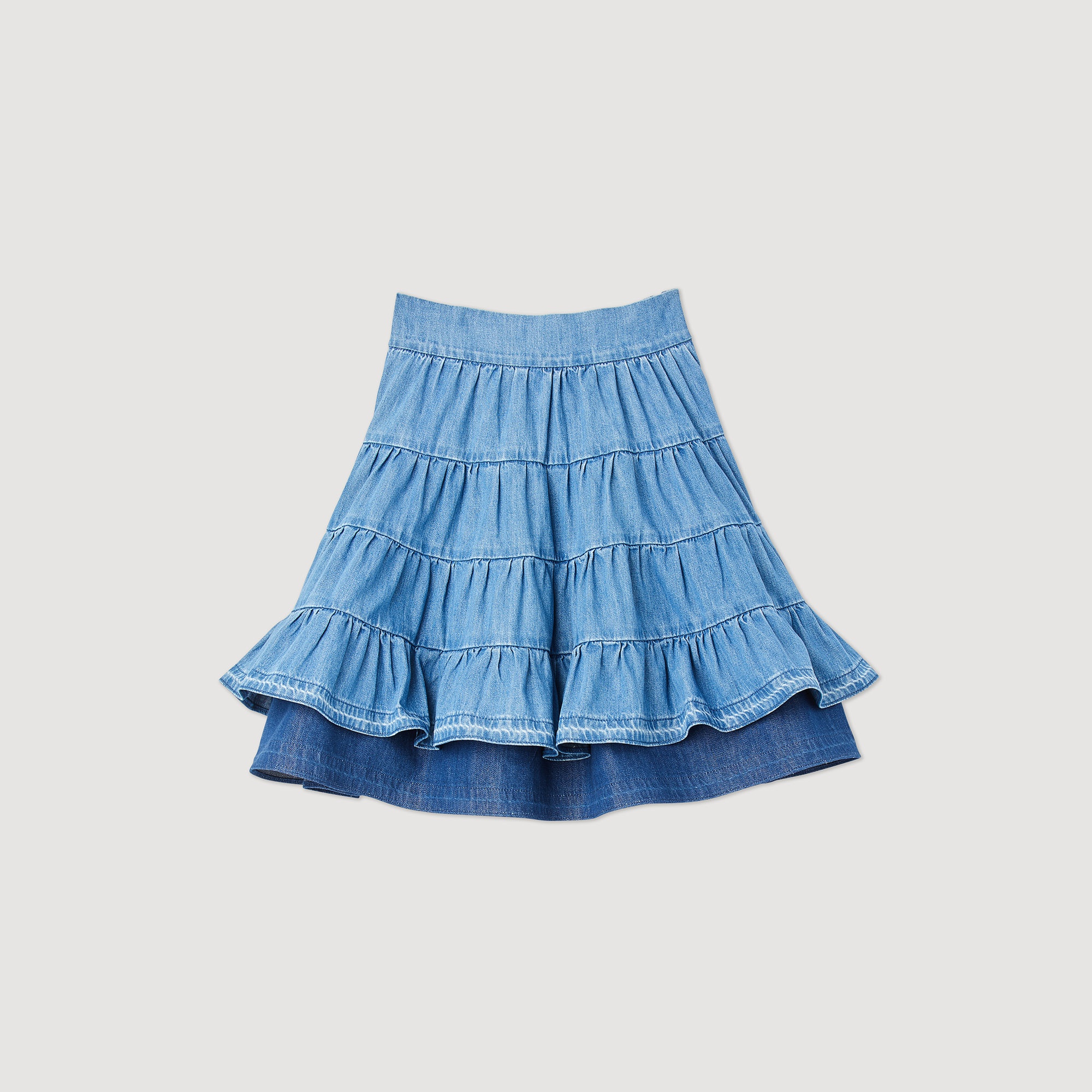 Short denim skirt - 1