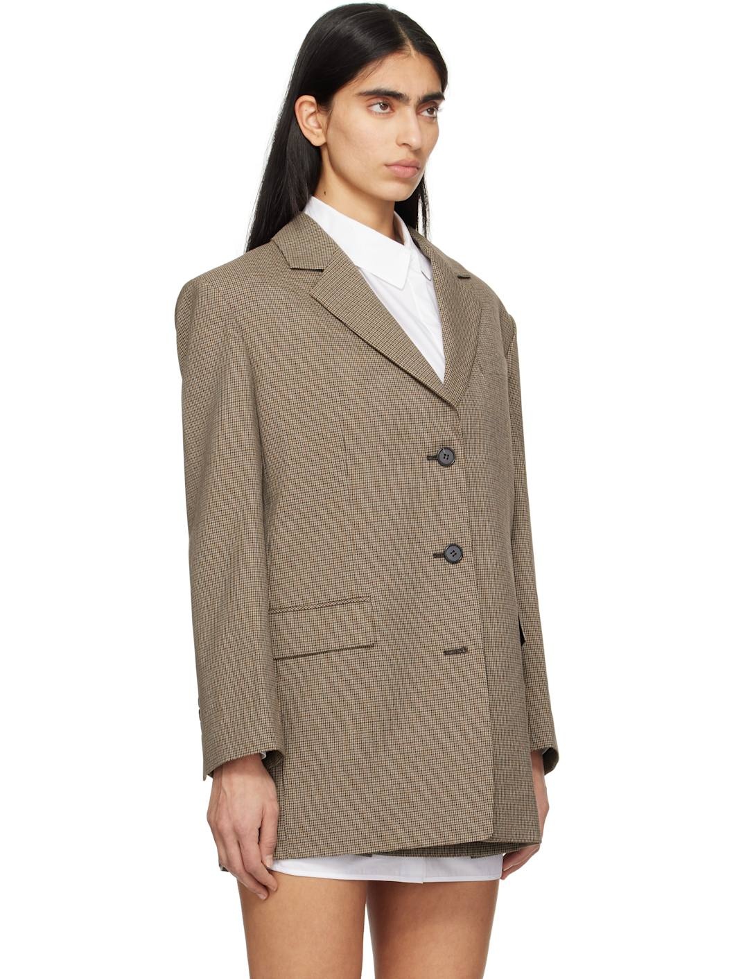 Brown Wool Blazer - 2