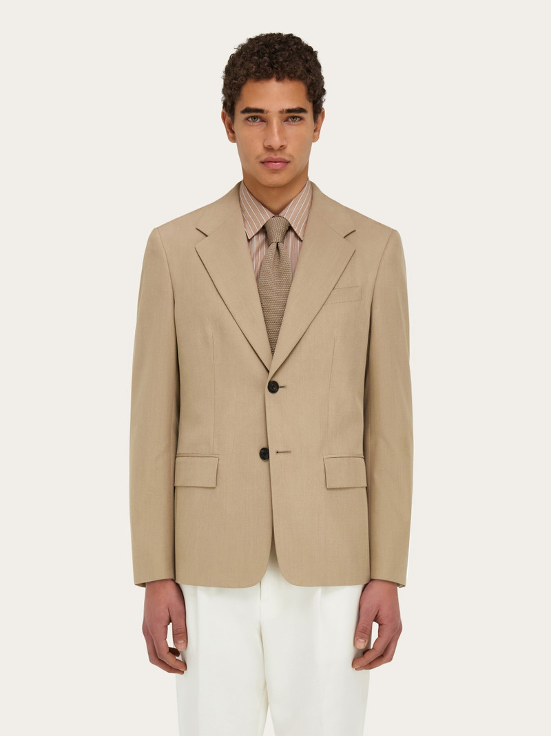 FERRAGAMO Single breasted flannel blazer outlook
