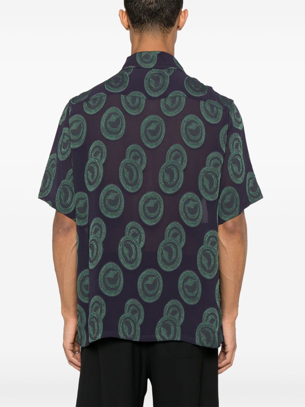 pattern-embroidered shirt - 4