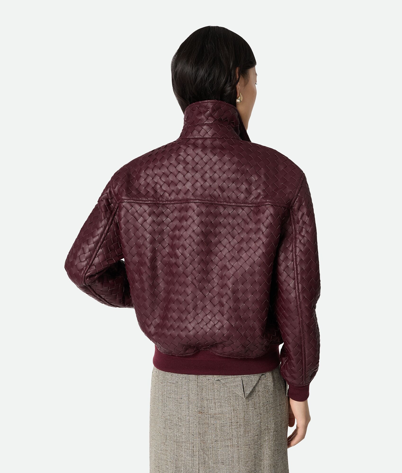 Intrecciato Leather Blouson - 3