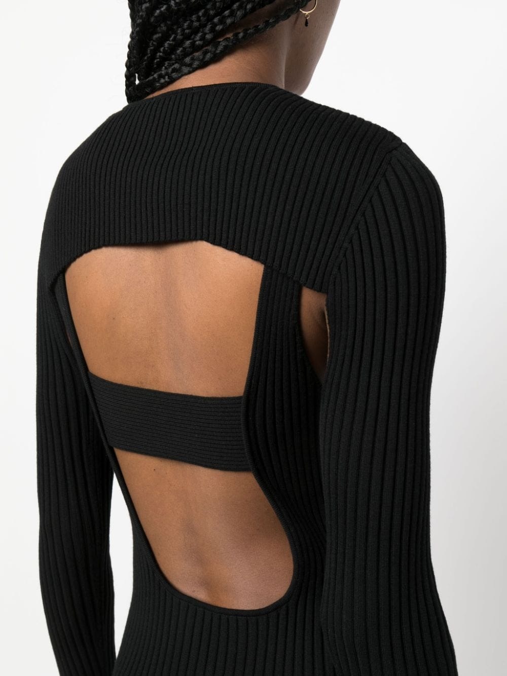 x Simkhai contoured ribbed-knit midi dress - 5
