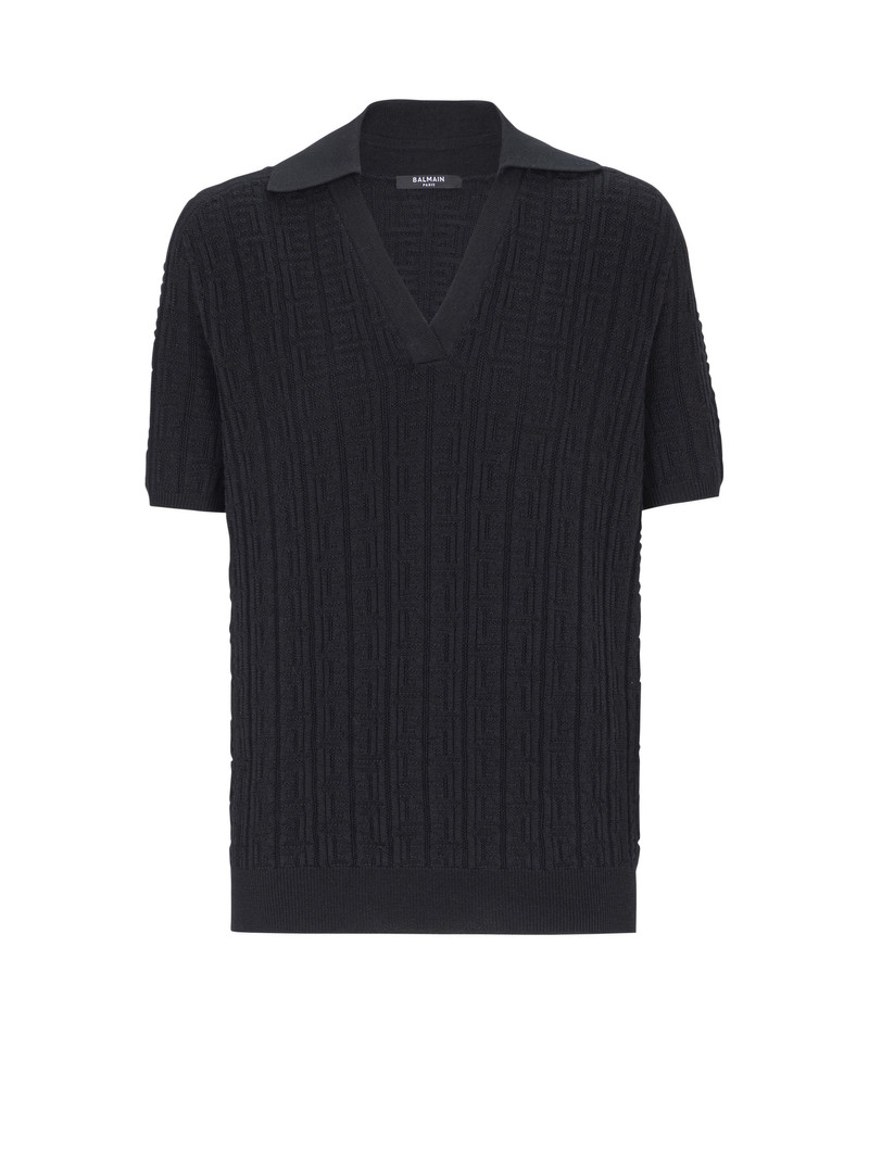 Monogram knit polo 1