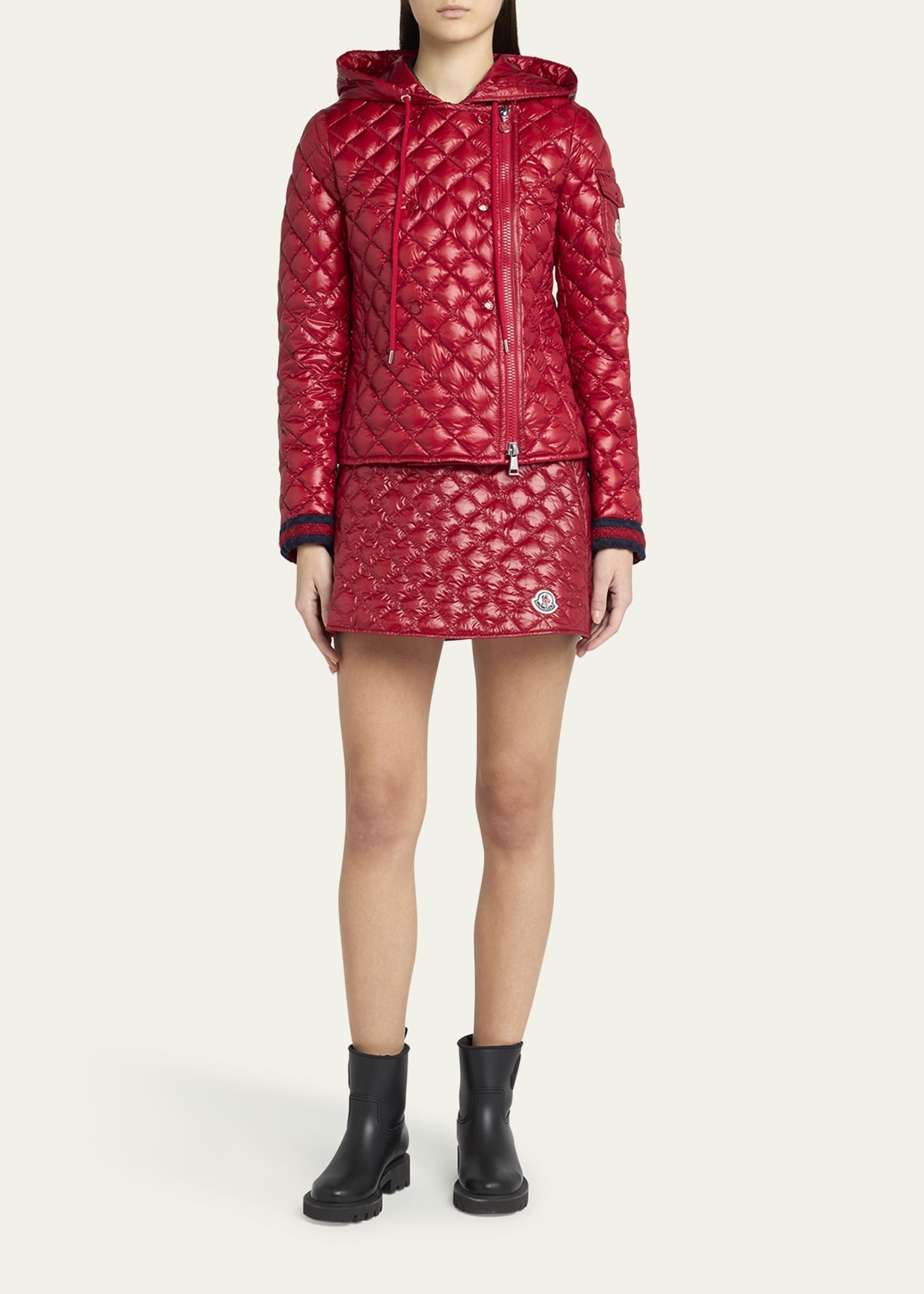 Quilted A-Line Mini Skirt - 2