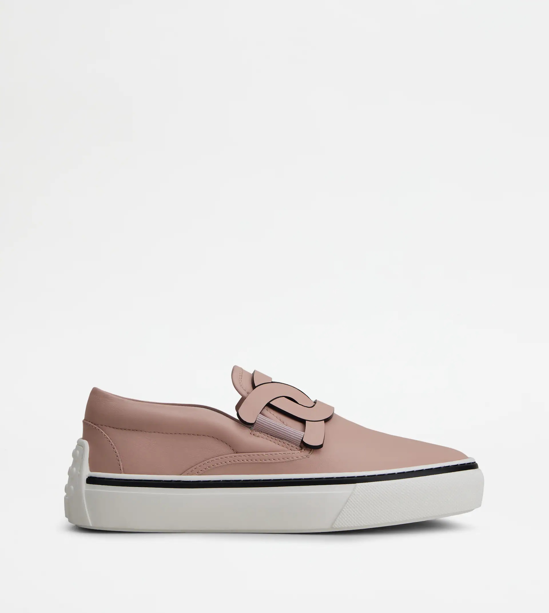 TOD'S SLIP ON SHOES IN LEATHER - VIOLET - 1