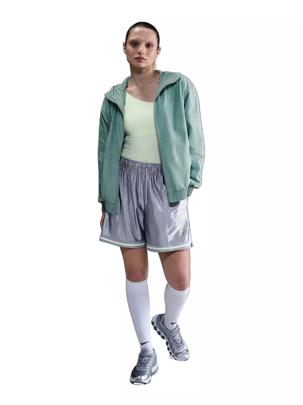 Women's Sportswear Classic Woven Loose UV Hooded Jacket -Green - 4