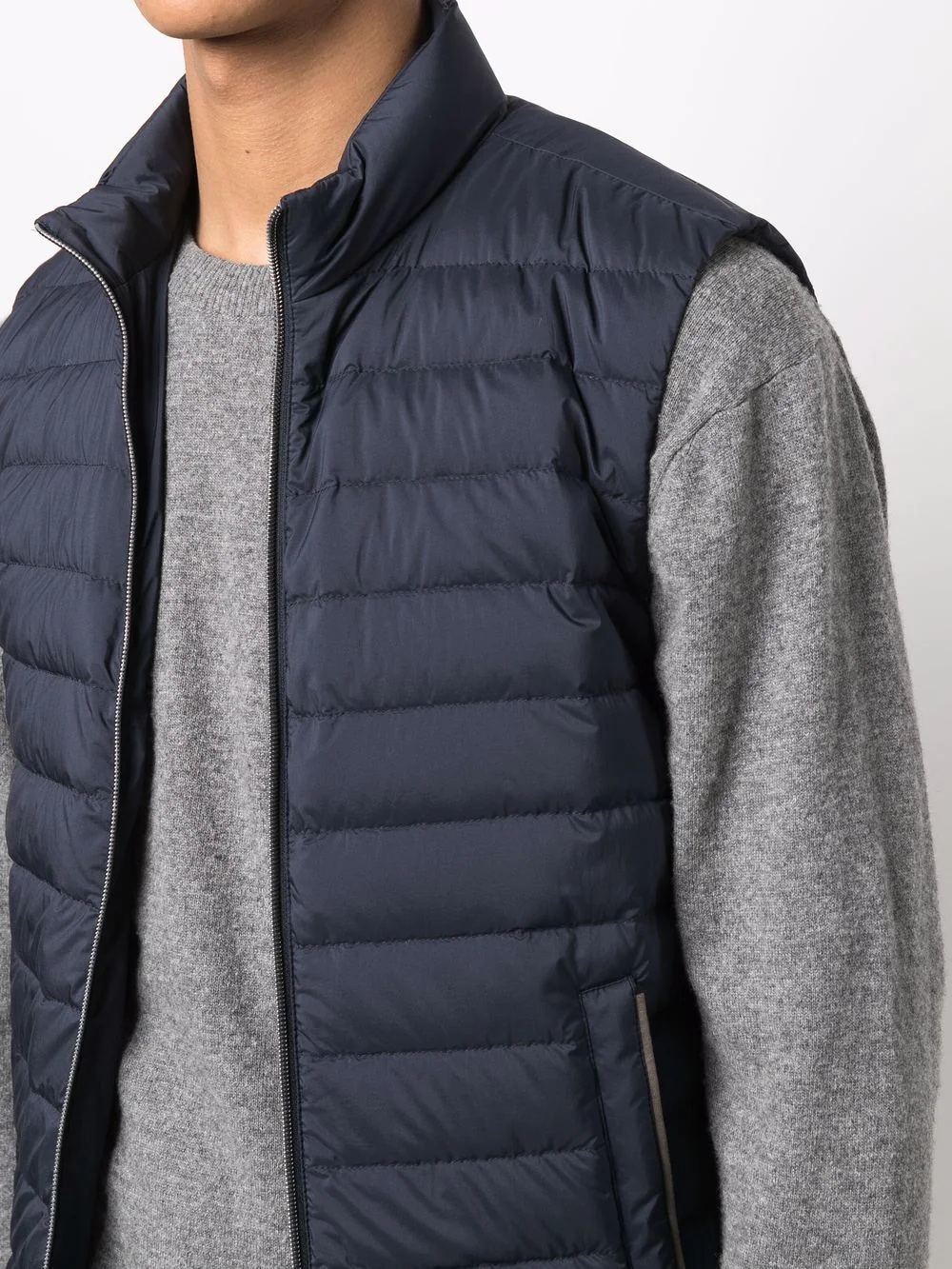 quilted zip-up gilet - 5