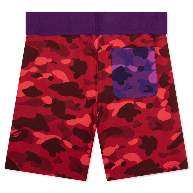 A BATHING APE® CRAZY CAMO SHARK SWEAT SHORTS - NAVY outlook
