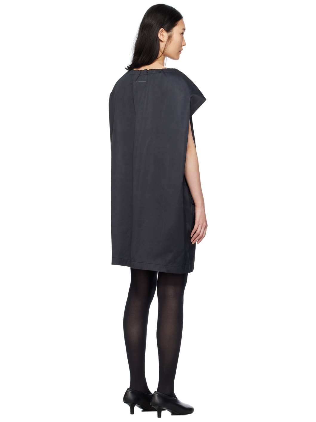 Black Drawstring Minidress - 3