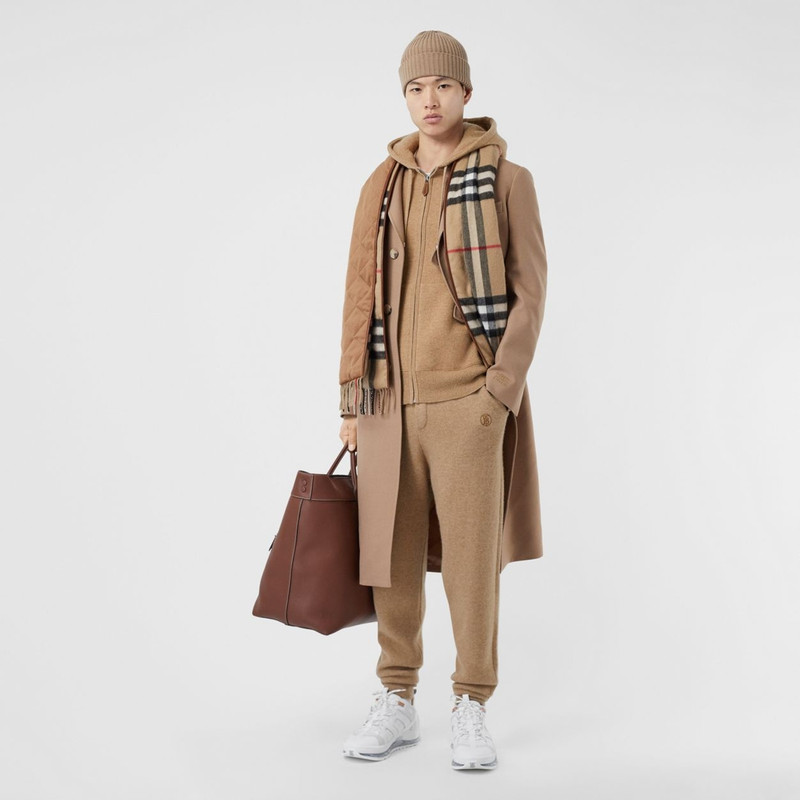 Burberry Monogram Motif Cashmere Blend Jogging Pants outlook