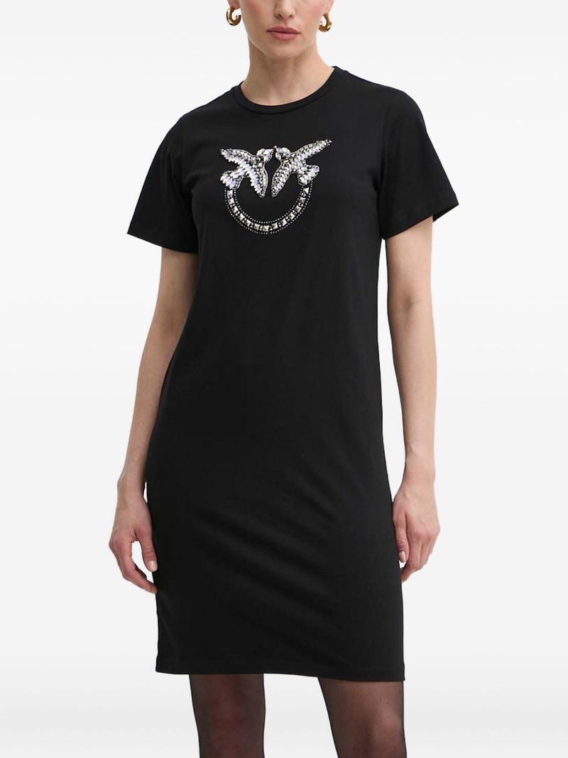 embellished graphic mini dress 1
