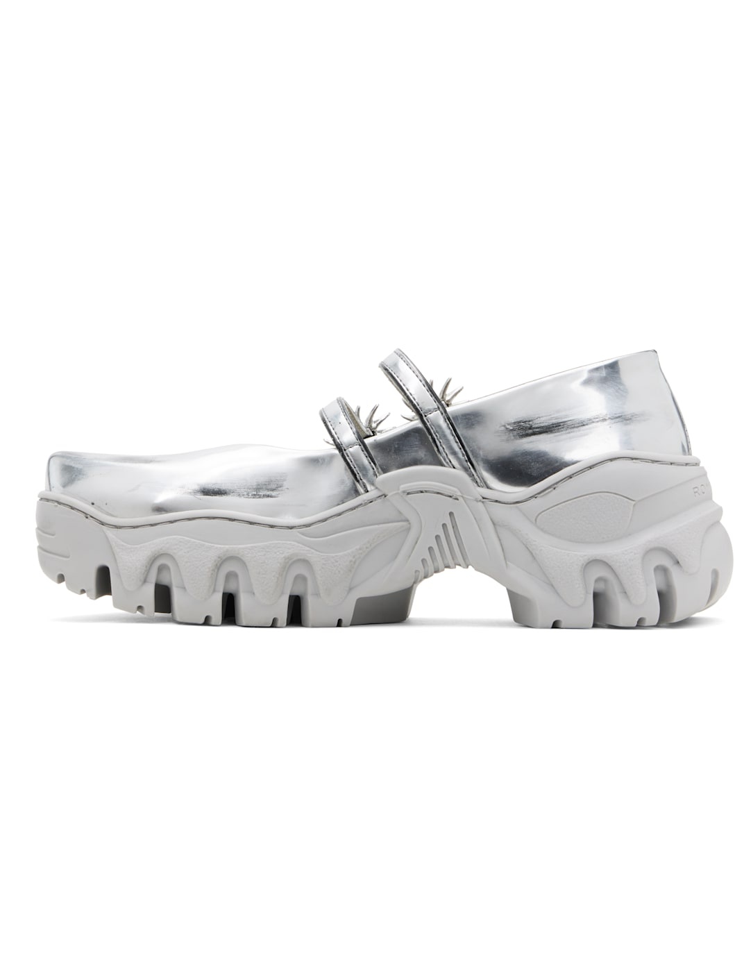 SSENSE Exclusive Silver MJ Ballerina Flats - 3
