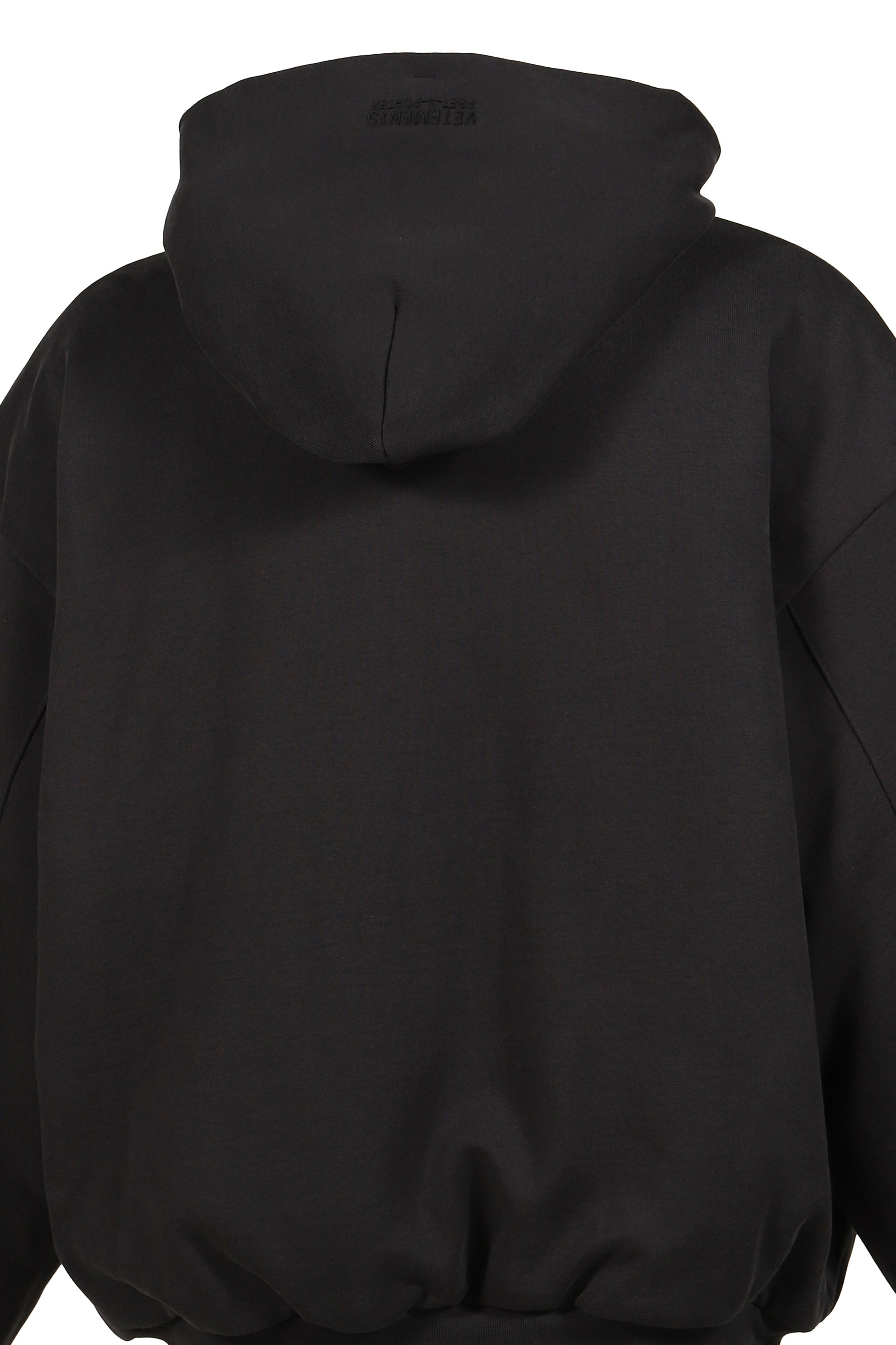 PUFFED OVERSIZED ZIP-UP HOODIE / WASHED BLK - 5