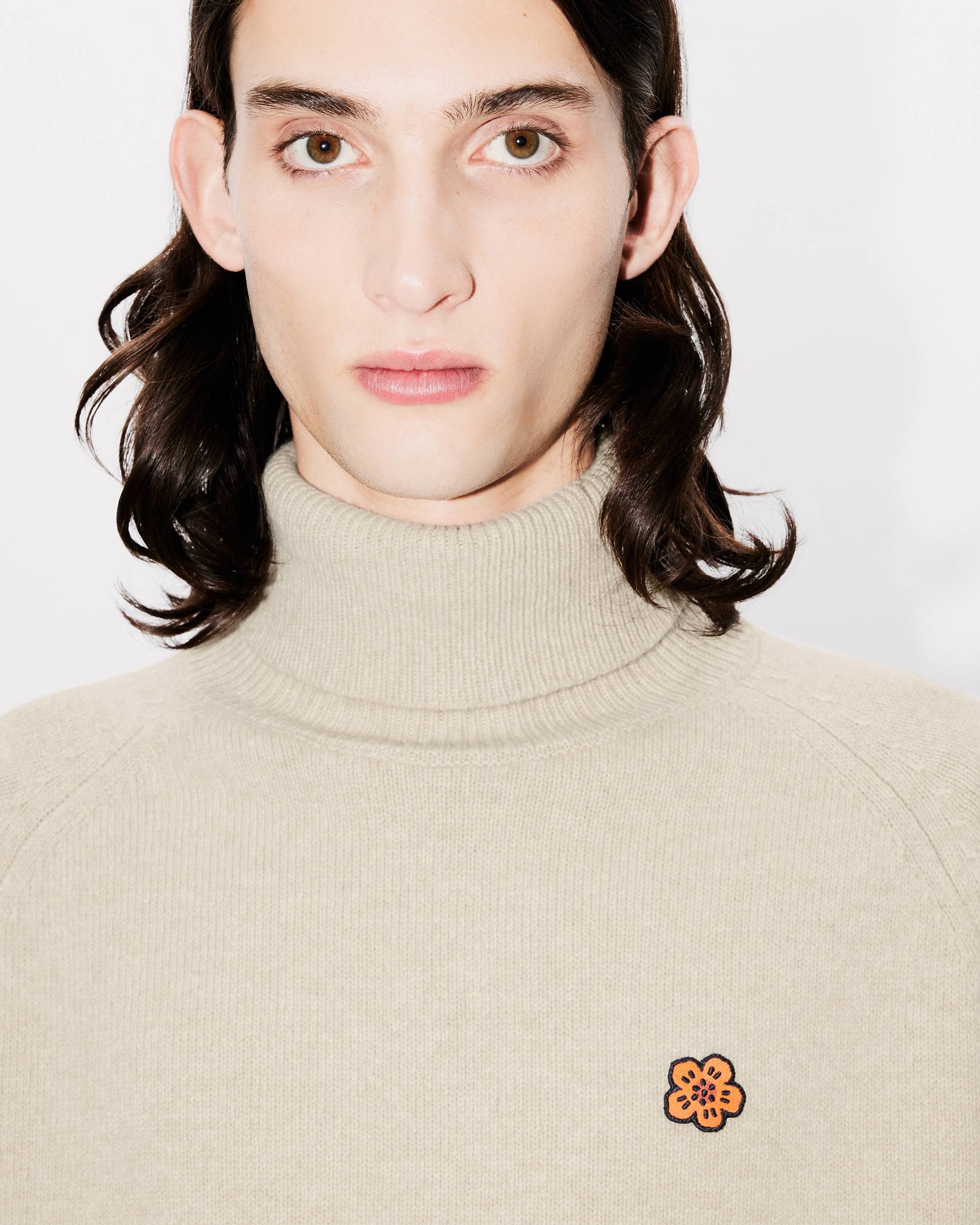 'Boke Flower' embroidered turtleneck jumper in wool - 6