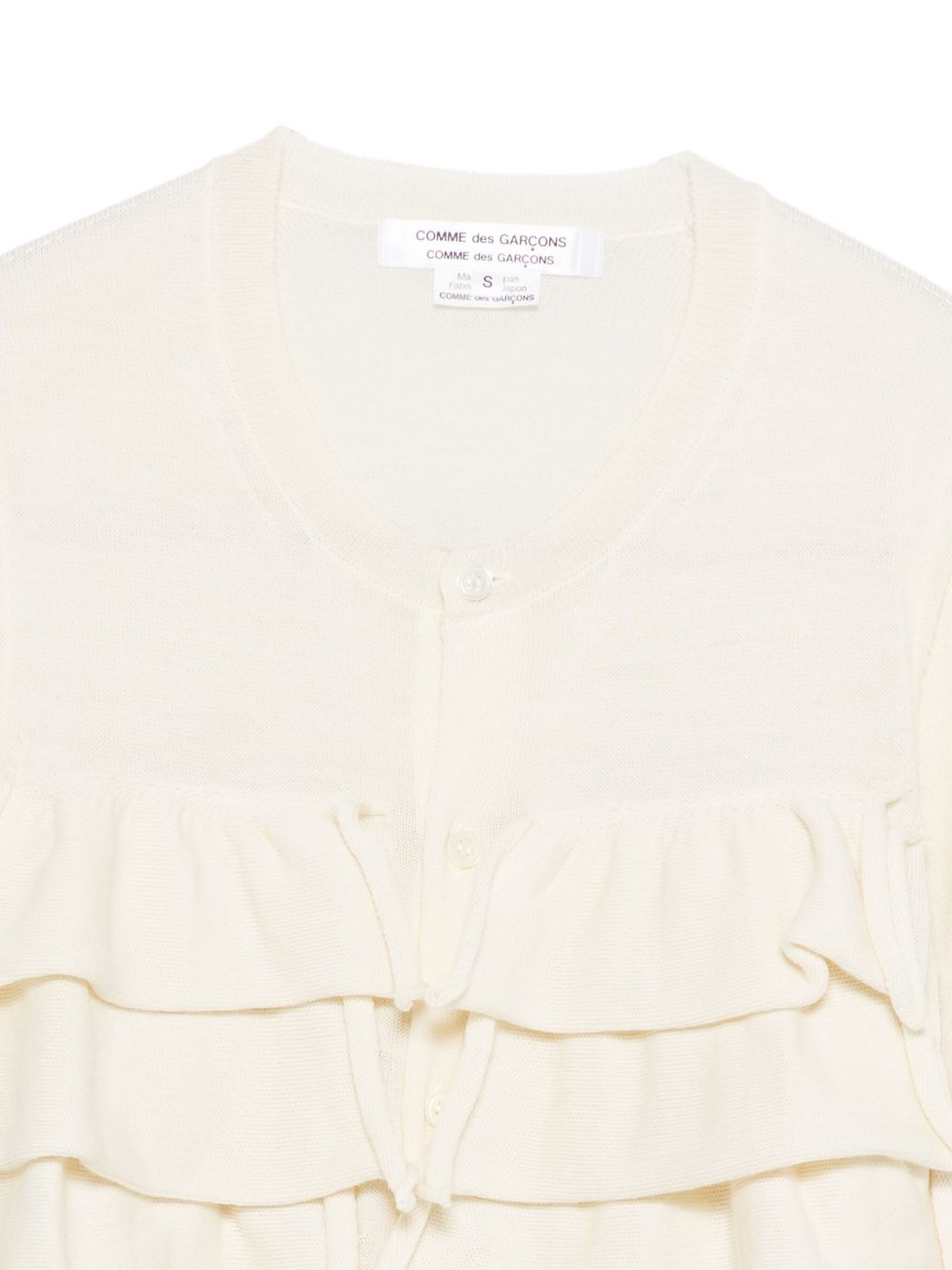 tiered-ruffle cardigan - 3