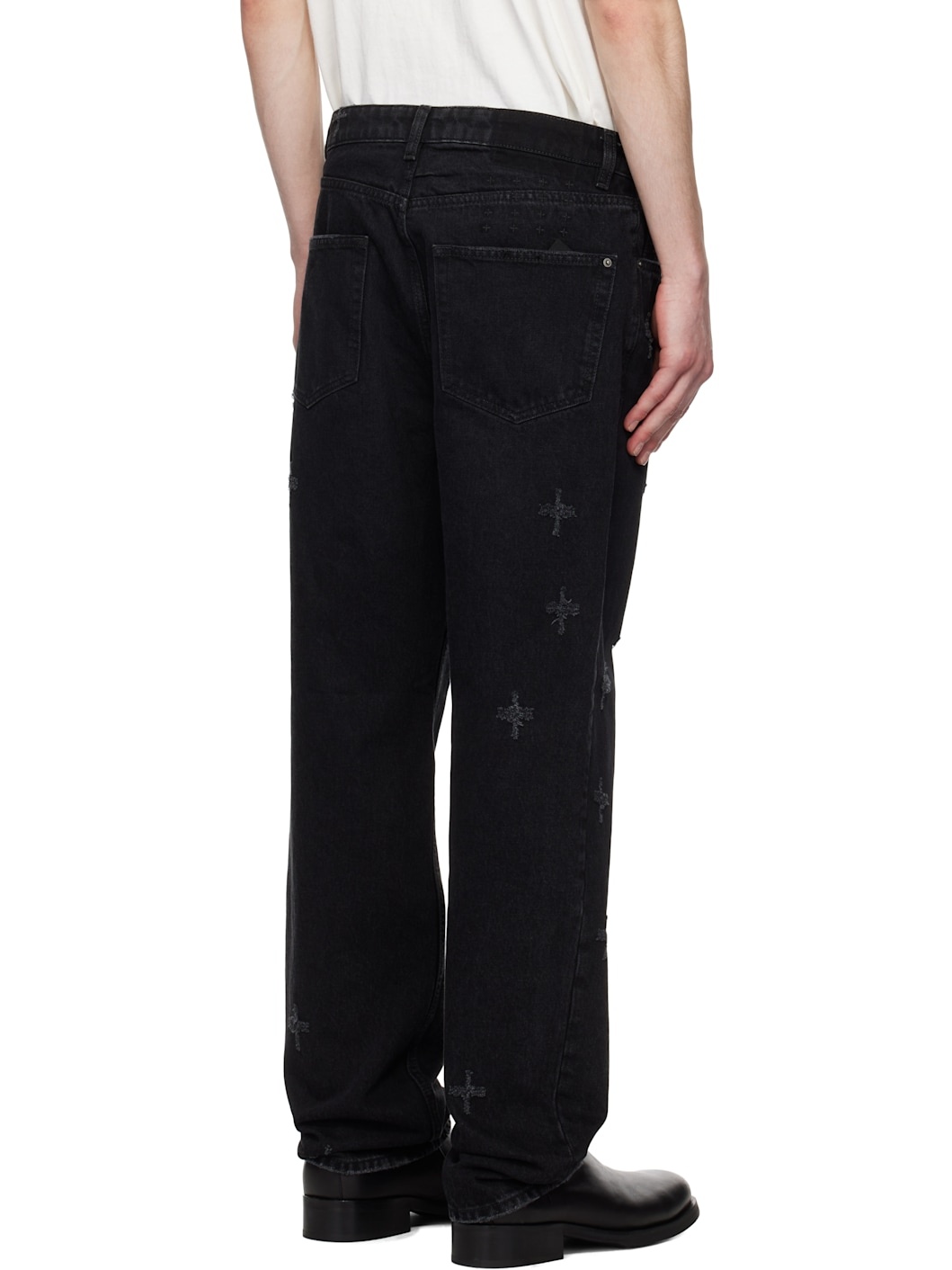 Black Anti K Nirvana Plus Trashed Jeans - 3