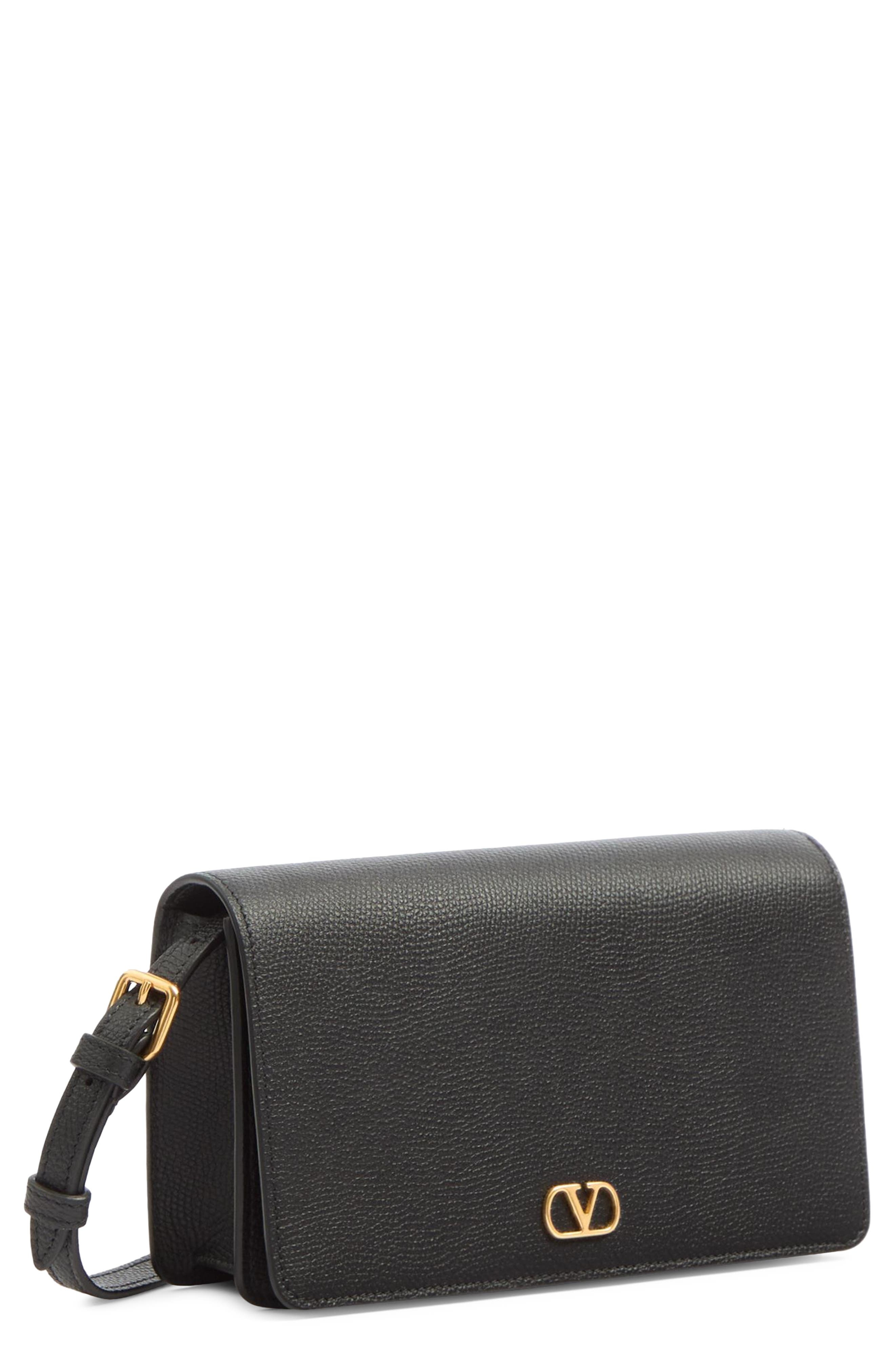 Valentino Garavani Mini VLOGO Leather Shoulder Bag in Black at Nordstrom - 8