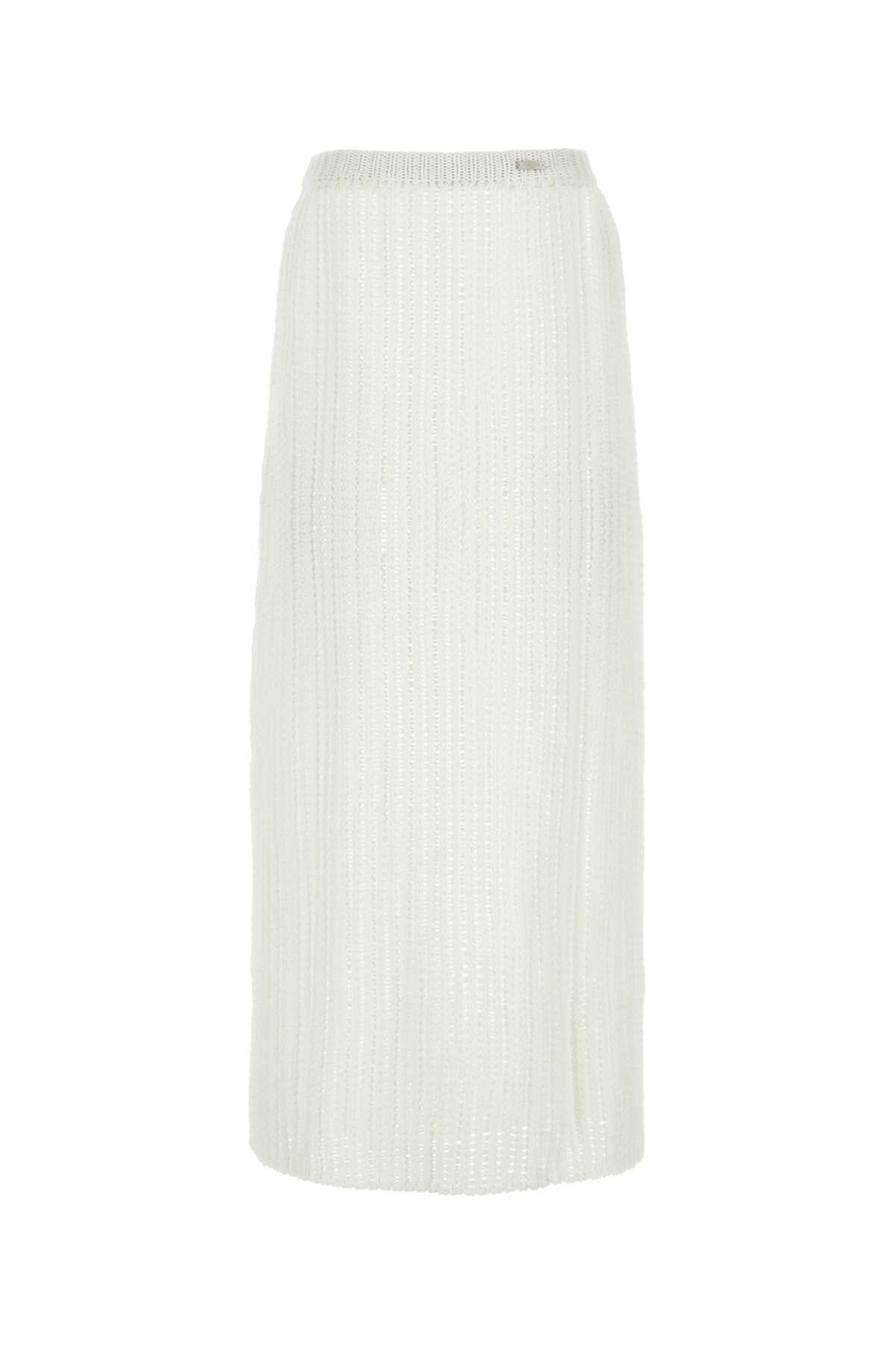 Salvatore Ferragamo Women White Cotton Skirt - 2